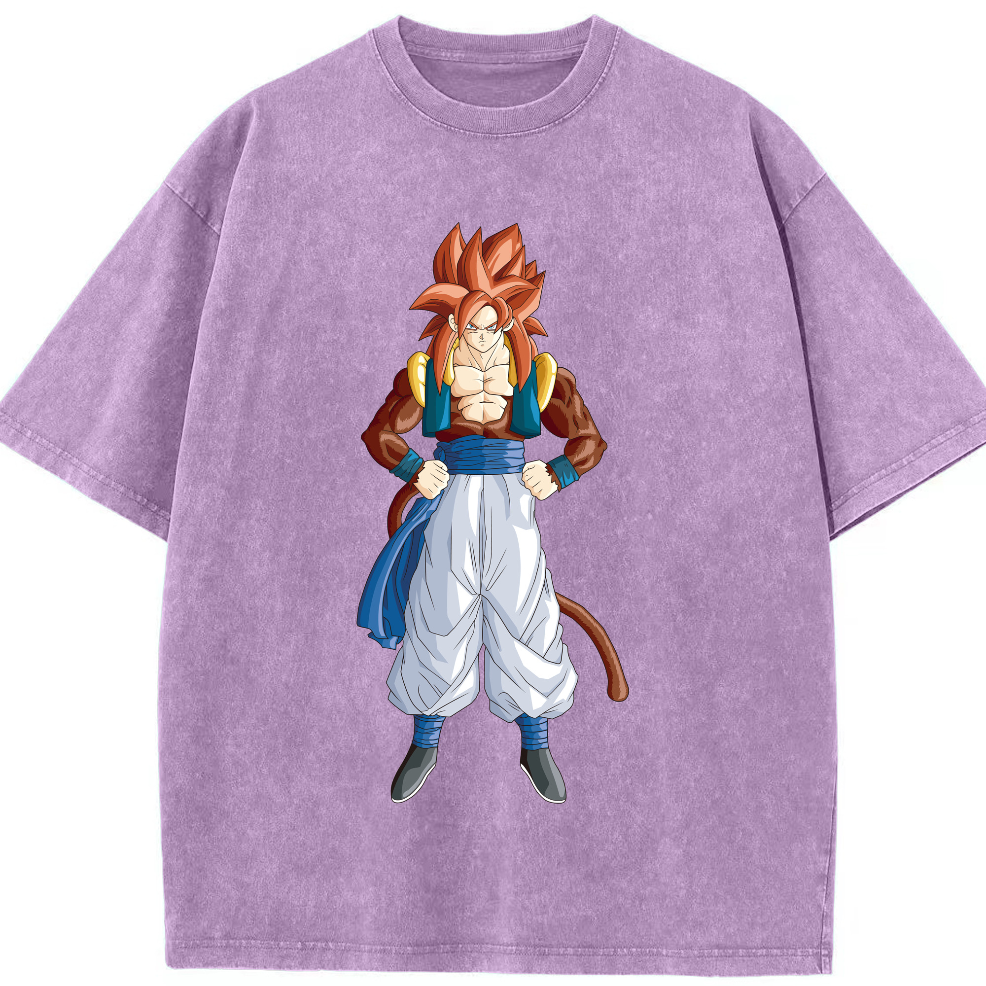 （画像用） ドラゴンボール 孫悟空（そん ごくう）Son Goku カカロット DRAGON BALL Kakarotto 綿100% ヴィンテージ風 半袖Tシャツ（フロントプリント）