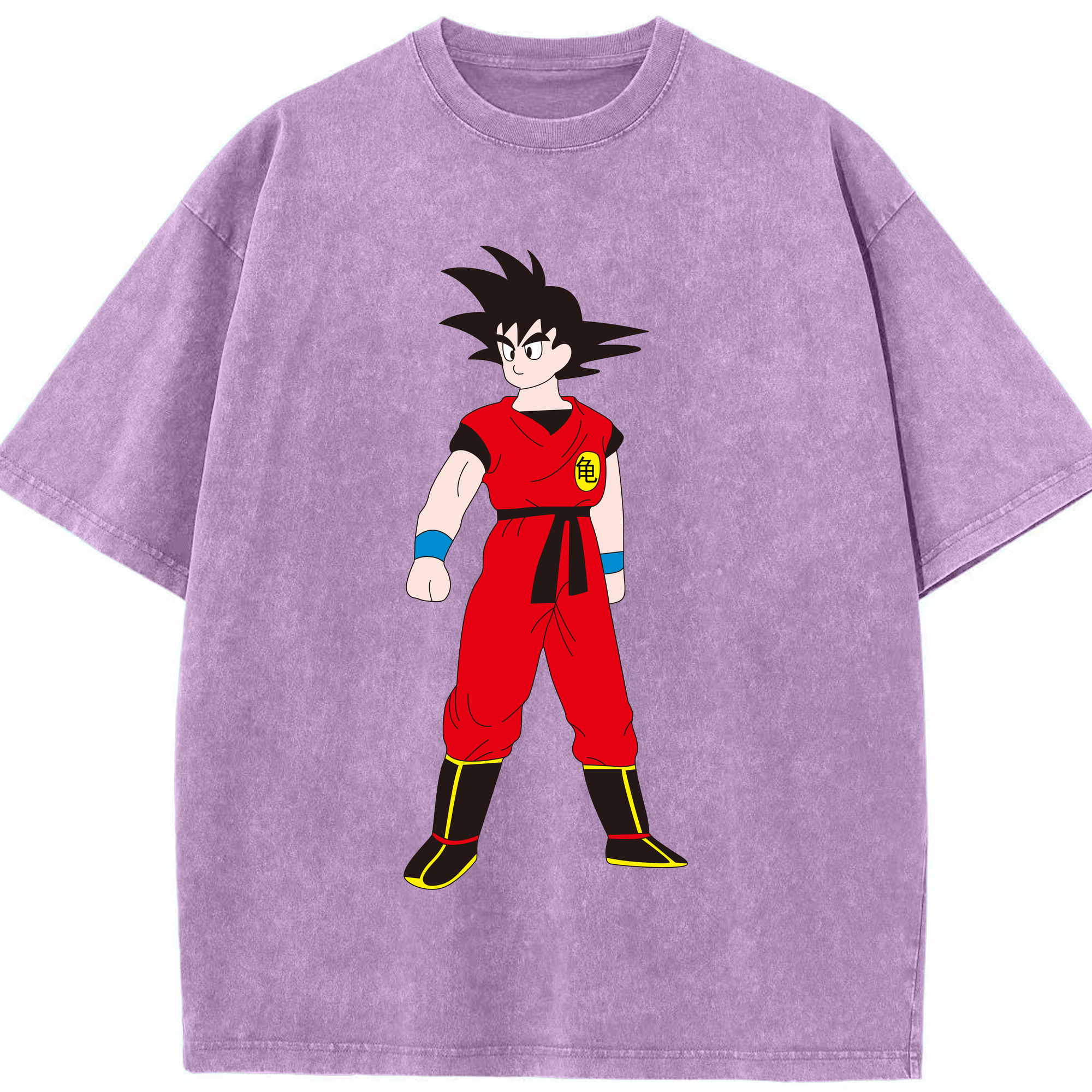 （画像用） ドラゴンボール 孫悟空（そん ごくう）Son Goku カカロット DRAGON BALL Kakarotto 綿100% ヴィンテージ風 半袖Tシャツ（フロントプリント）