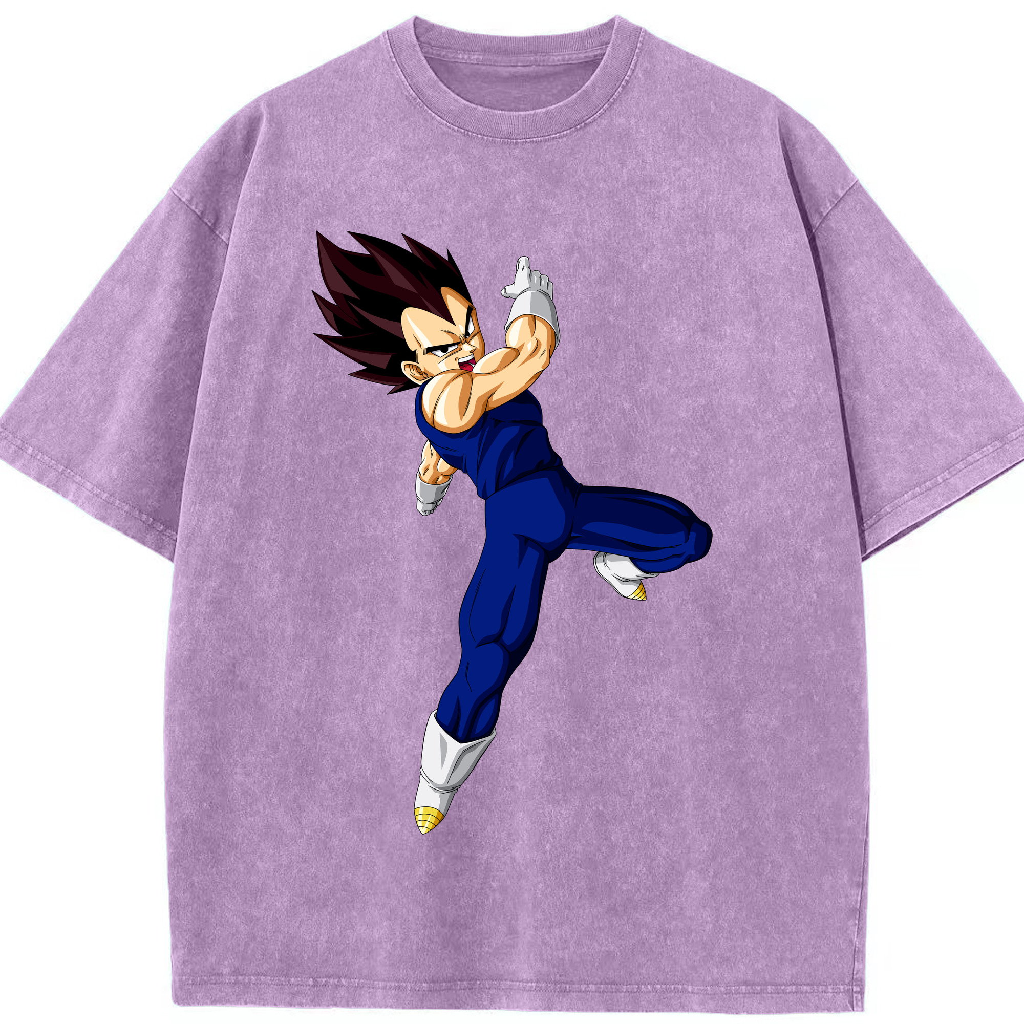 （画像用） ドラゴンボール ベジータ四世（Bejīta Yonsei）DRAGON BALL Vegeta IV 綿100% ヴィンテージ風 半袖Tシャツ（フロントプリント）