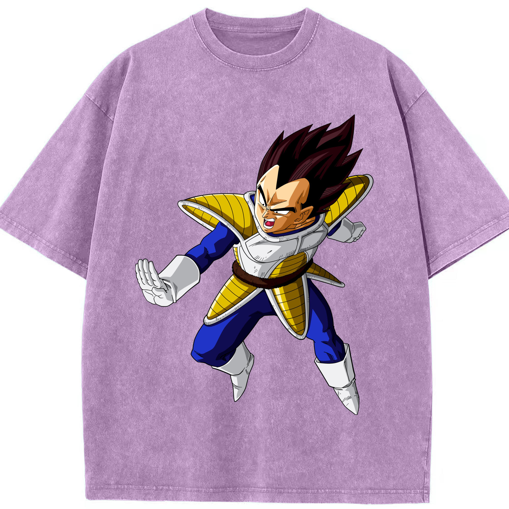 （画像用） ドラゴンボール ベジータ四世（Bejīta Yonsei）DRAGON BALL Vegeta IV 綿100% ヴィンテージ風 半袖Tシャツ（フロントプリント）