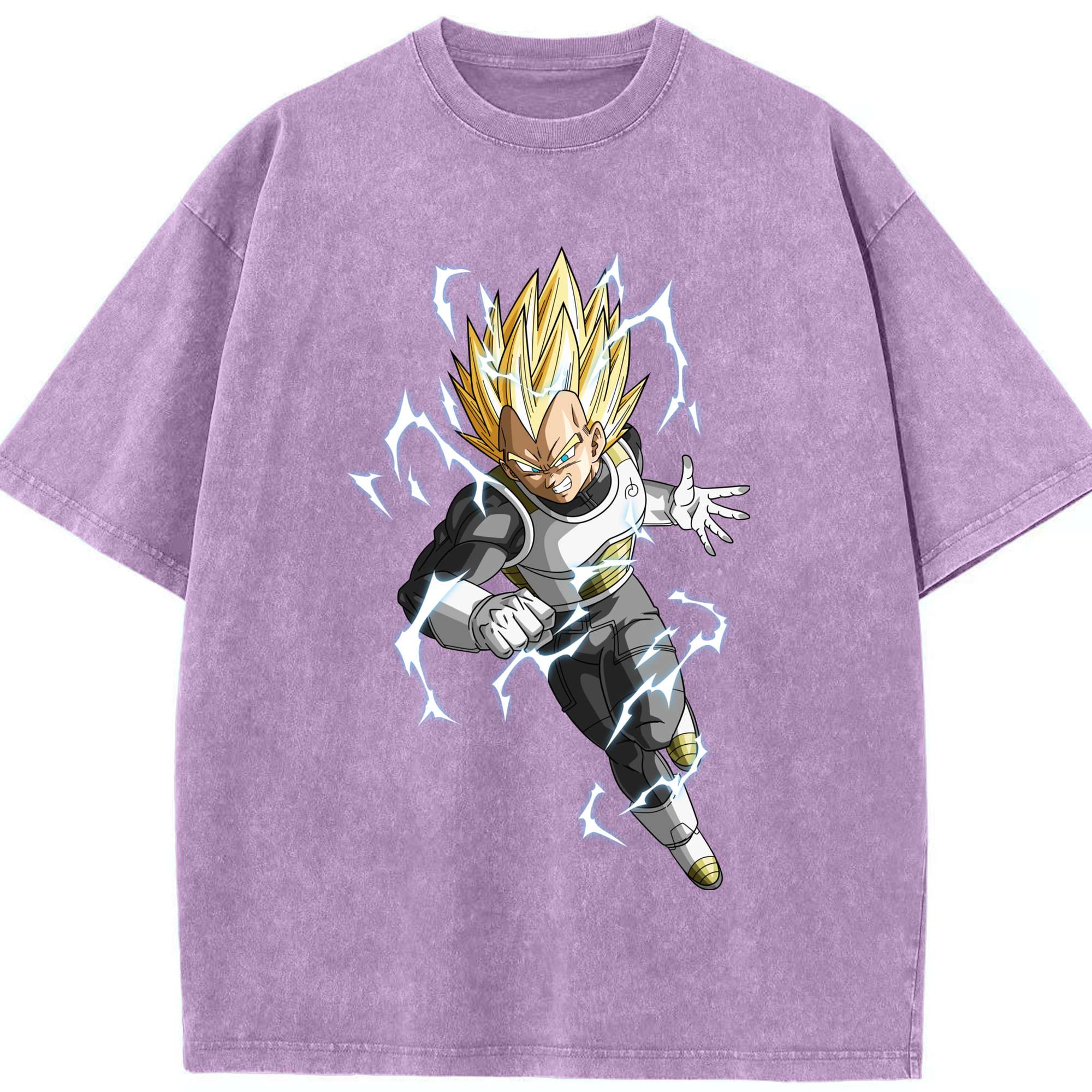 （画像用） ドラゴンボール ベジータ四世（Bejīta Yonsei）DRAGON BALL Vegeta IV 綿100% ヴィンテージ風 半袖Tシャツ（フロントプリント）