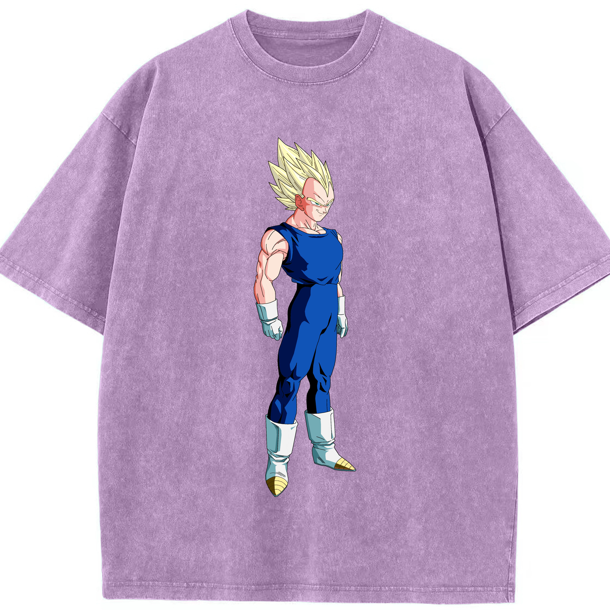 （画像用） ドラゴンボール ベジータ四世（Bejīta Yonsei）DRAGON BALL Vegeta IV 綿100% ヴィンテージ風 半袖Tシャツ（フロントプリント）