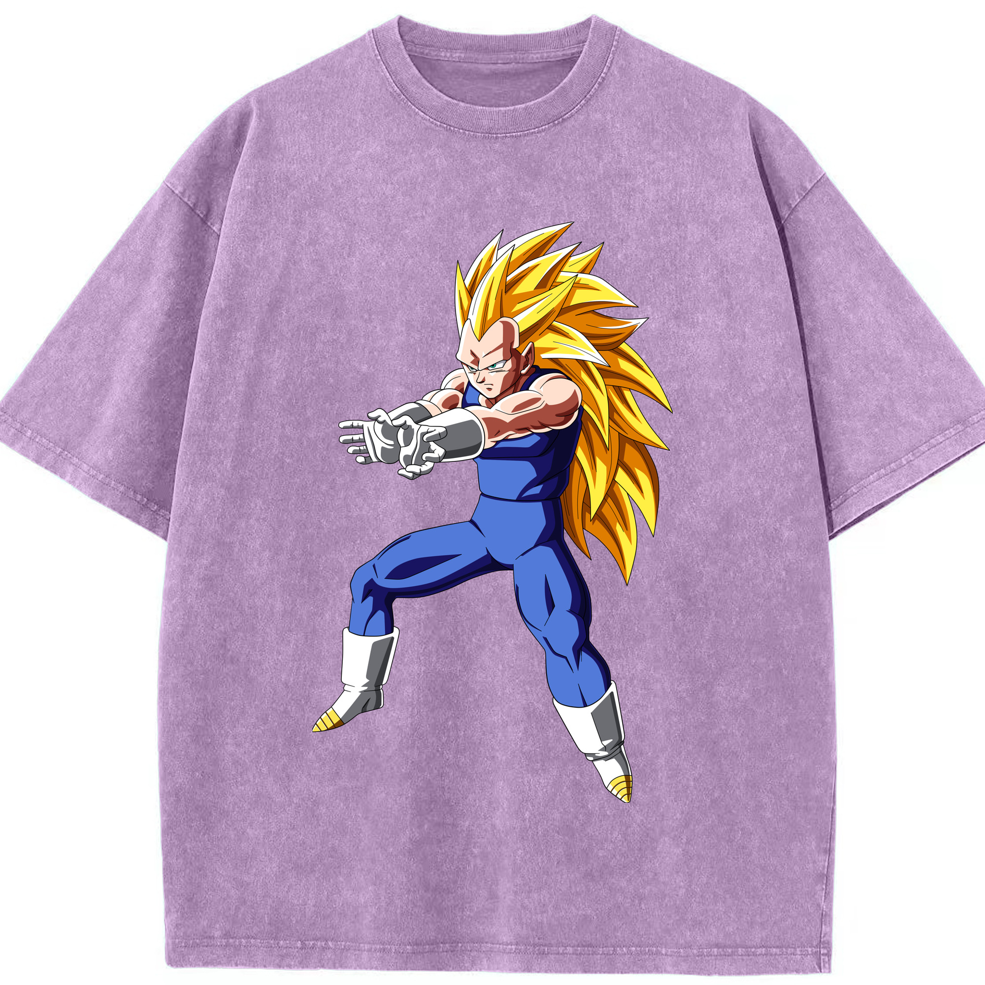 （画像用） ドラゴンボール ベジータ四世（Bejīta Yonsei）DRAGON BALL Vegeta IV 綿100% ヴィンテージ風 半袖Tシャツ（フロントプリント）