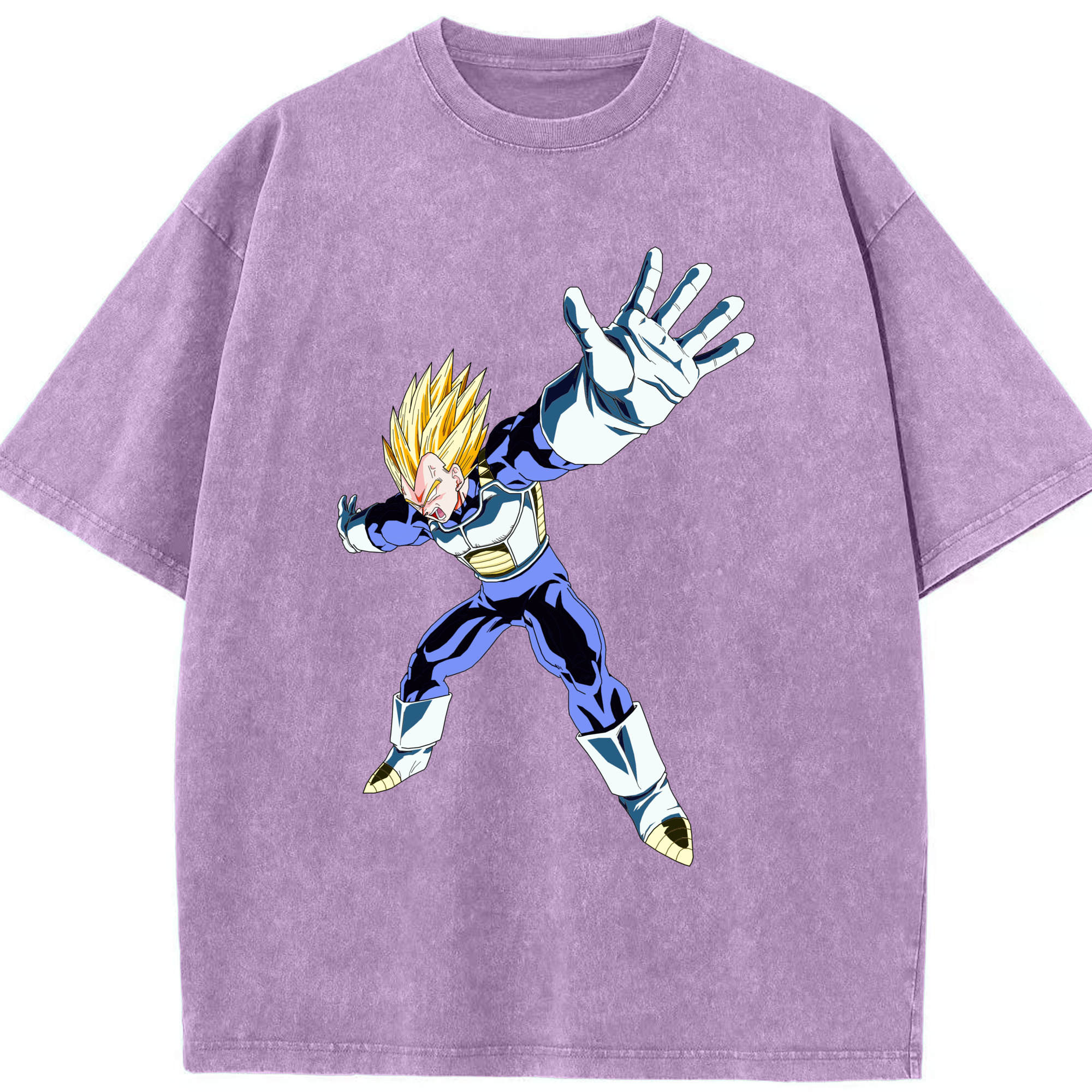 （画像用） ドラゴンボール ベジータ四世（Bejīta Yonsei）DRAGON BALL Vegeta IV 綿100% ヴィンテージ風 半袖Tシャツ（フロントプリント）