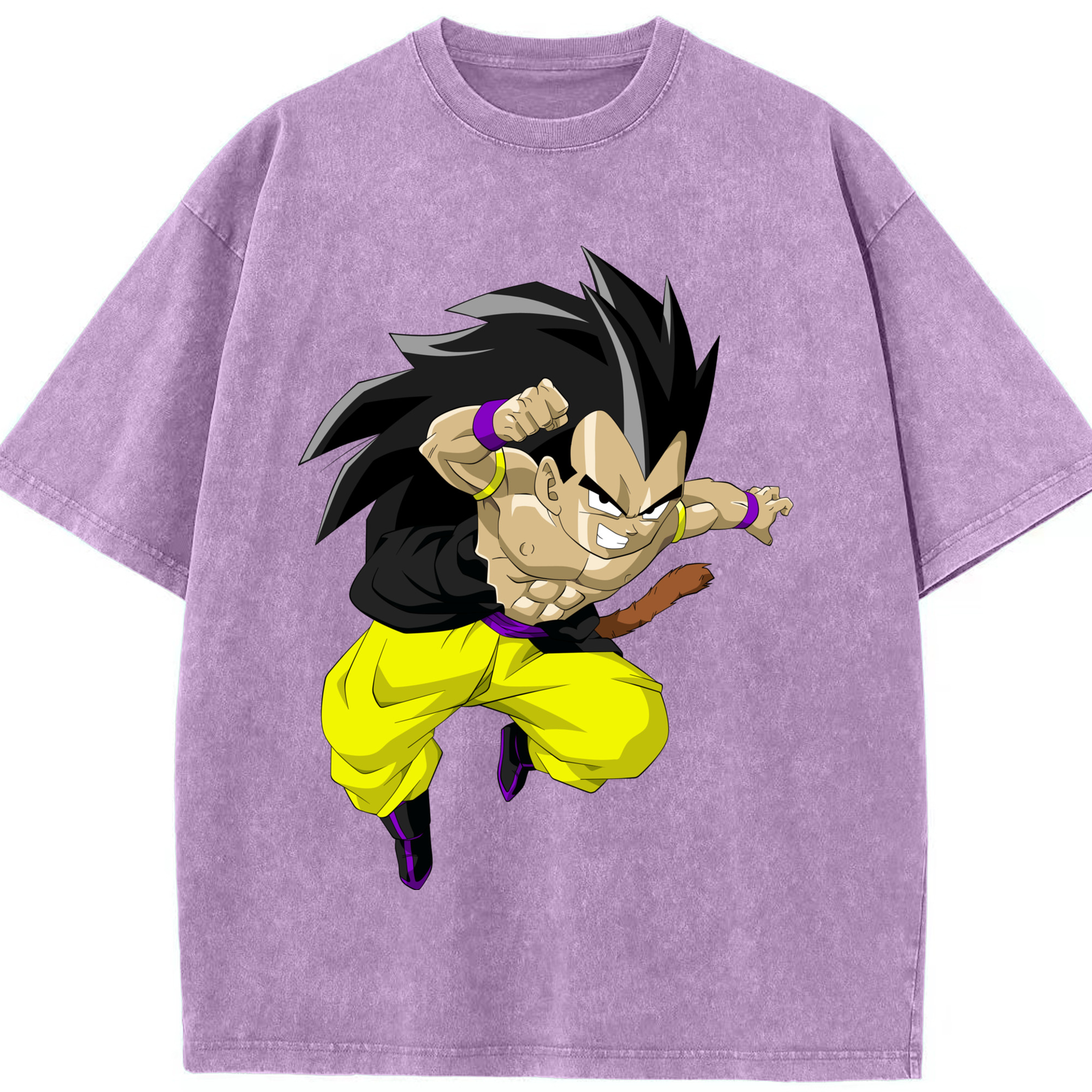 （画像用） ドラゴンボール ベジータ四世（Bejīta Yonsei）DRAGON BALL Vegeta IV 綿100% ヴィンテージ風 半袖Tシャツ（フロントプリント）