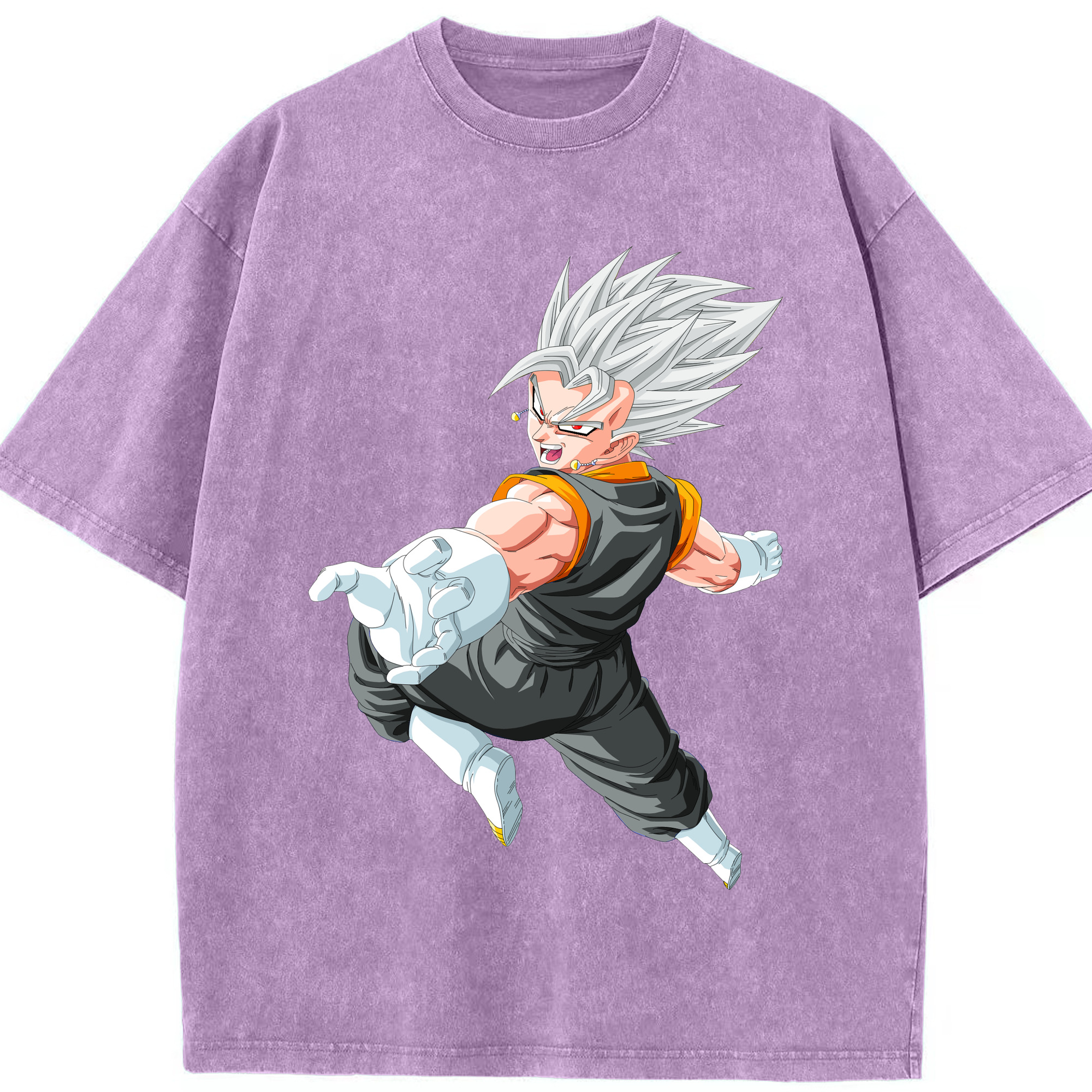 （画像用） ドラゴンボール ベジータ四世（Bejīta Yonsei）DRAGON BALL Vegeta IV 綿100% ヴィンテージ風 半袖Tシャツ（フロントプリント）