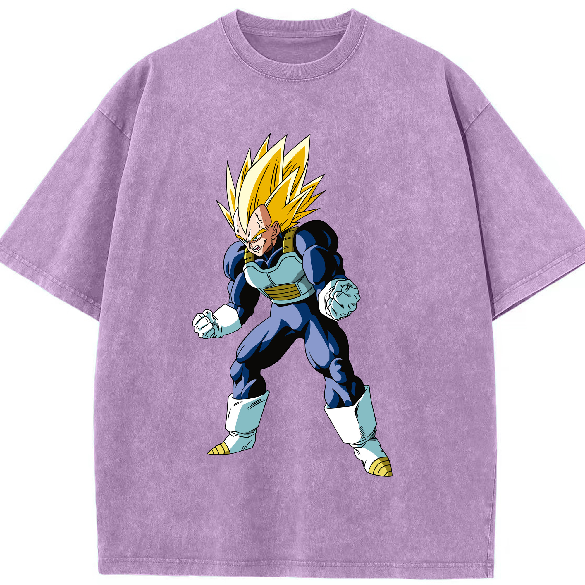 （画像用） ドラゴンボール ベジータ四世（Bejīta Yonsei）DRAGON BALL Vegeta IV 綿100% ヴィンテージ風 半袖Tシャツ（フロントプリント）