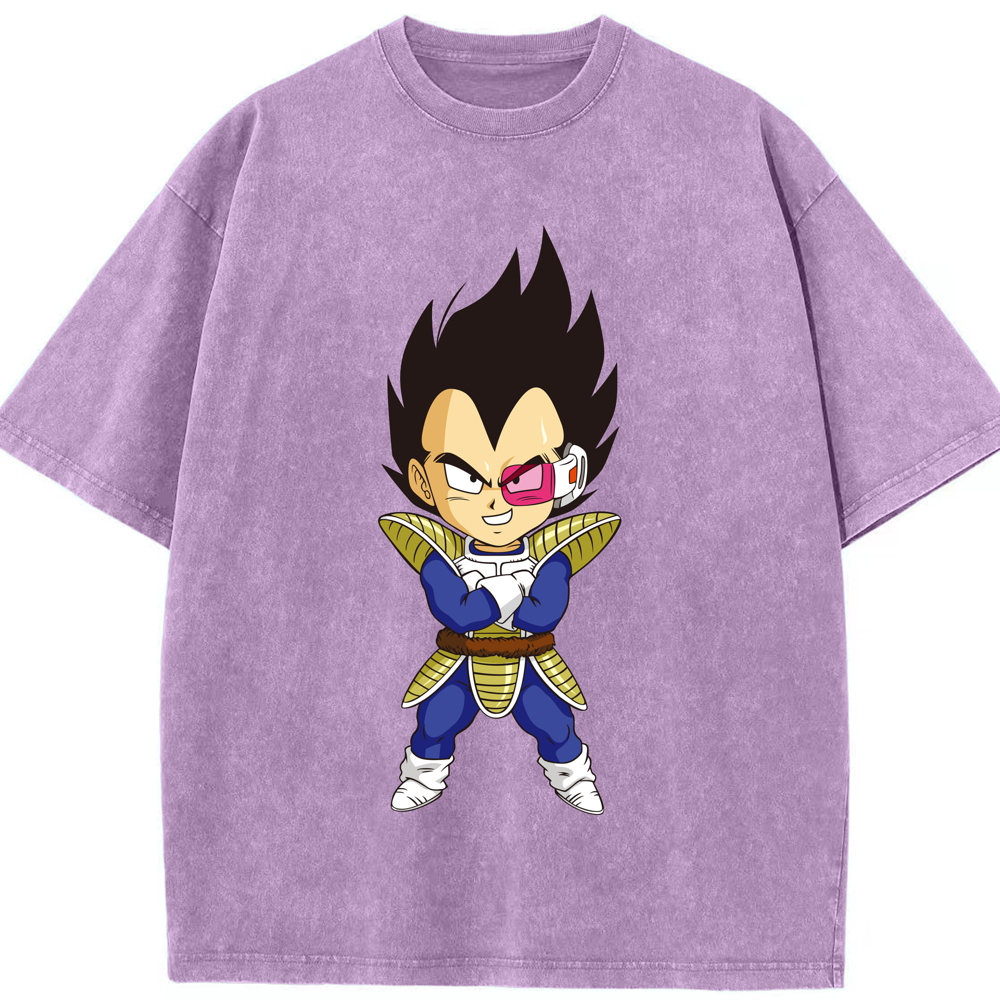 （画像用） ドラゴンボール ベジータ四世（Bejīta Yonsei）DRAGON BALL Vegeta IV 綿100% ヴィンテージ風 半袖Tシャツ（フロントプリント）