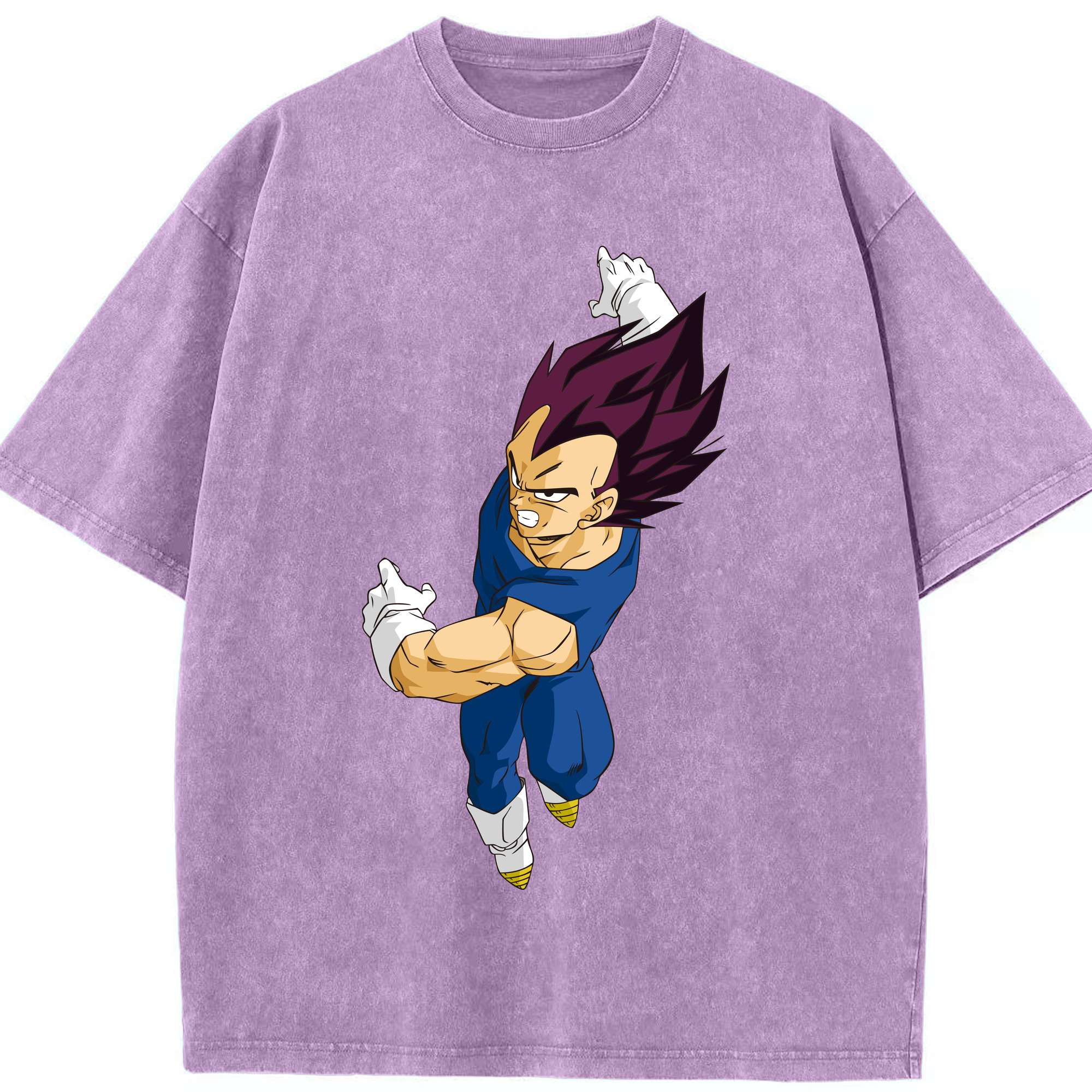 （画像用） ドラゴンボール ベジータ四世（Bejīta Yonsei）DRAGON BALL Vegeta IV 綿100% ヴィンテージ風 半袖Tシャツ（フロントプリント）