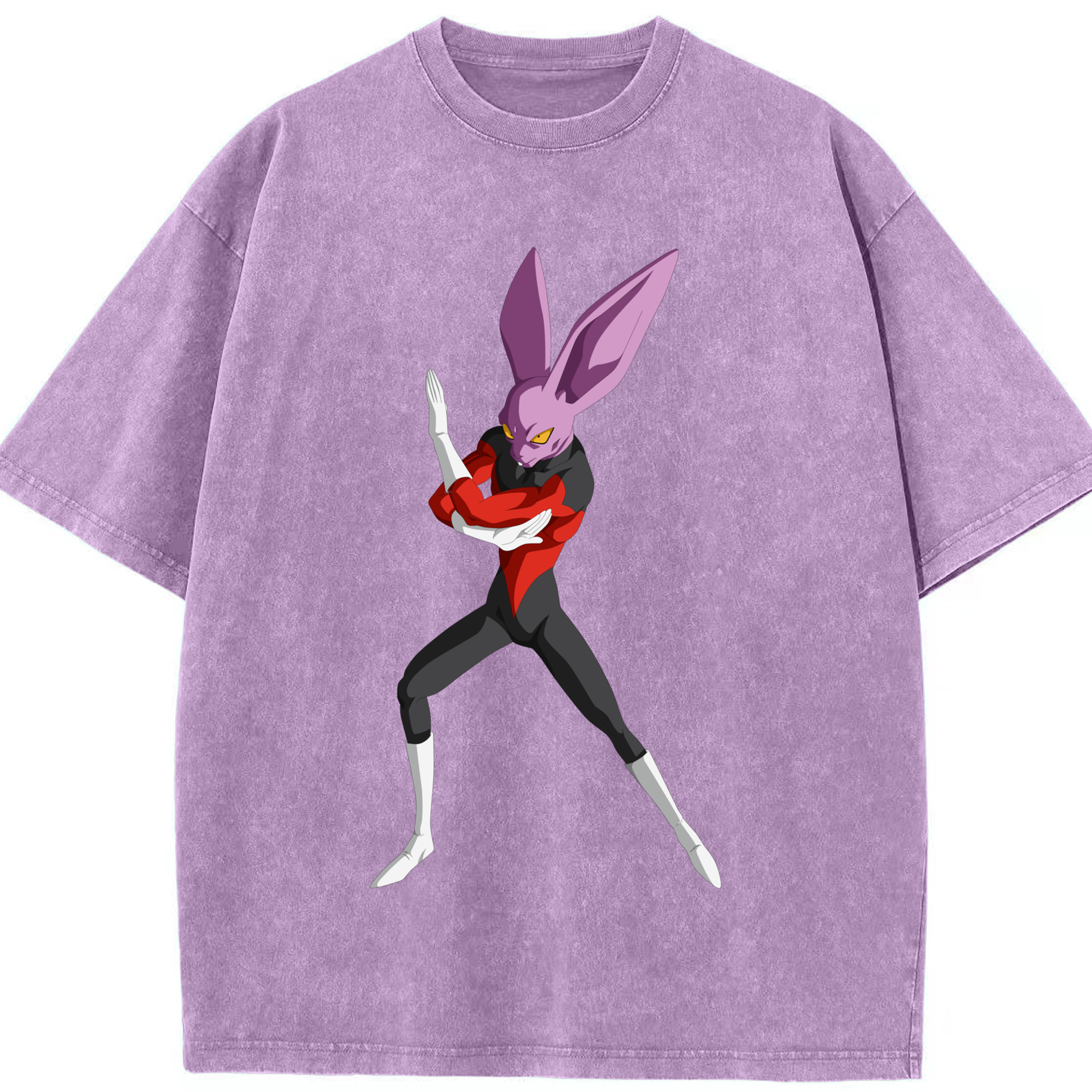 （画像用） ドラゴンボール ビルス 破壊神ビルス DRAGON BALL Beerus Birusu 綿100% ヴィンテージ風 半袖Tシャツ（フロントプリント）