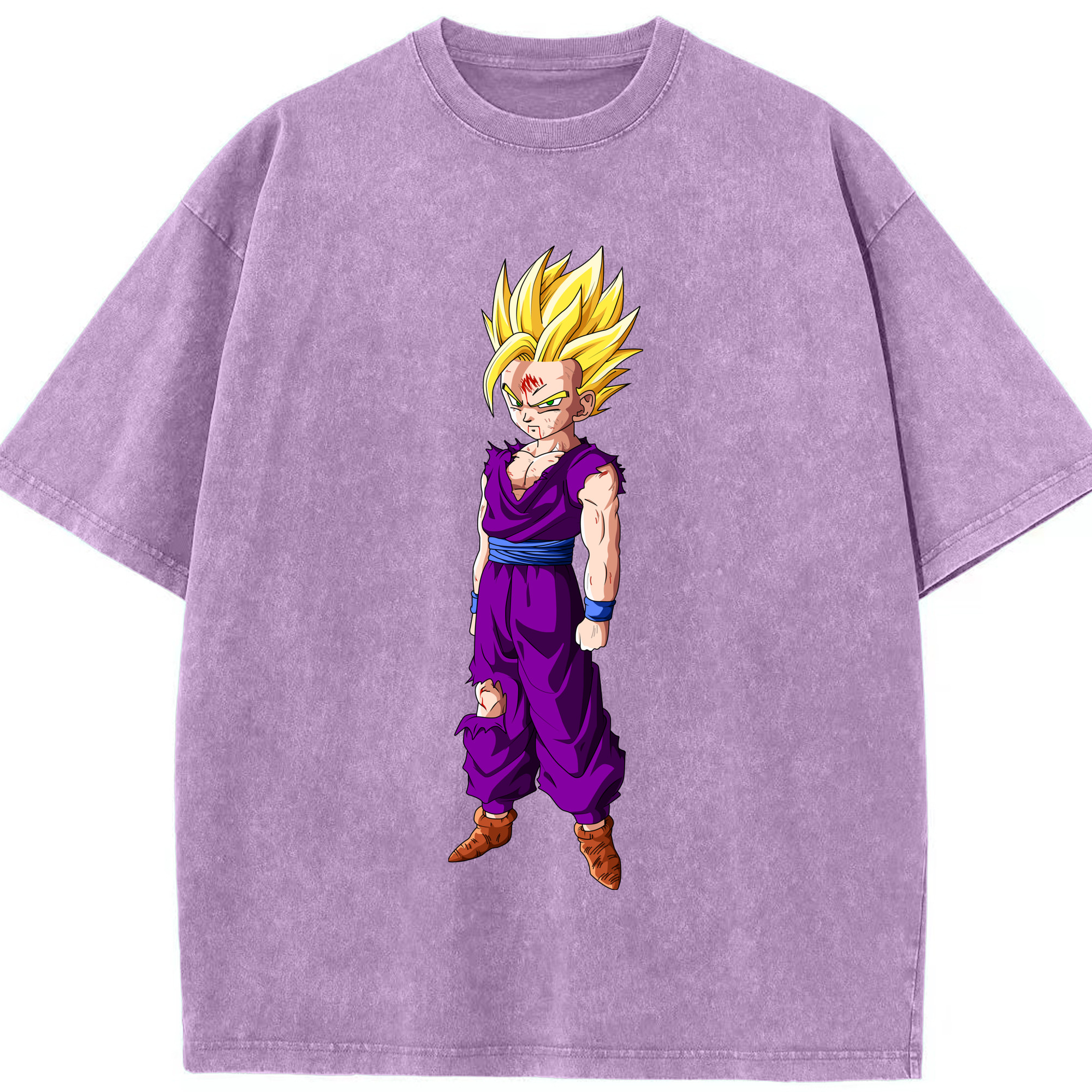 （画像用） ドラゴンボール 孫 悟飯（そんごはん）DRAGON BALL Son Gohan 綿100% ヴィンテージ風 半袖Tシャツ（フロントプリント）