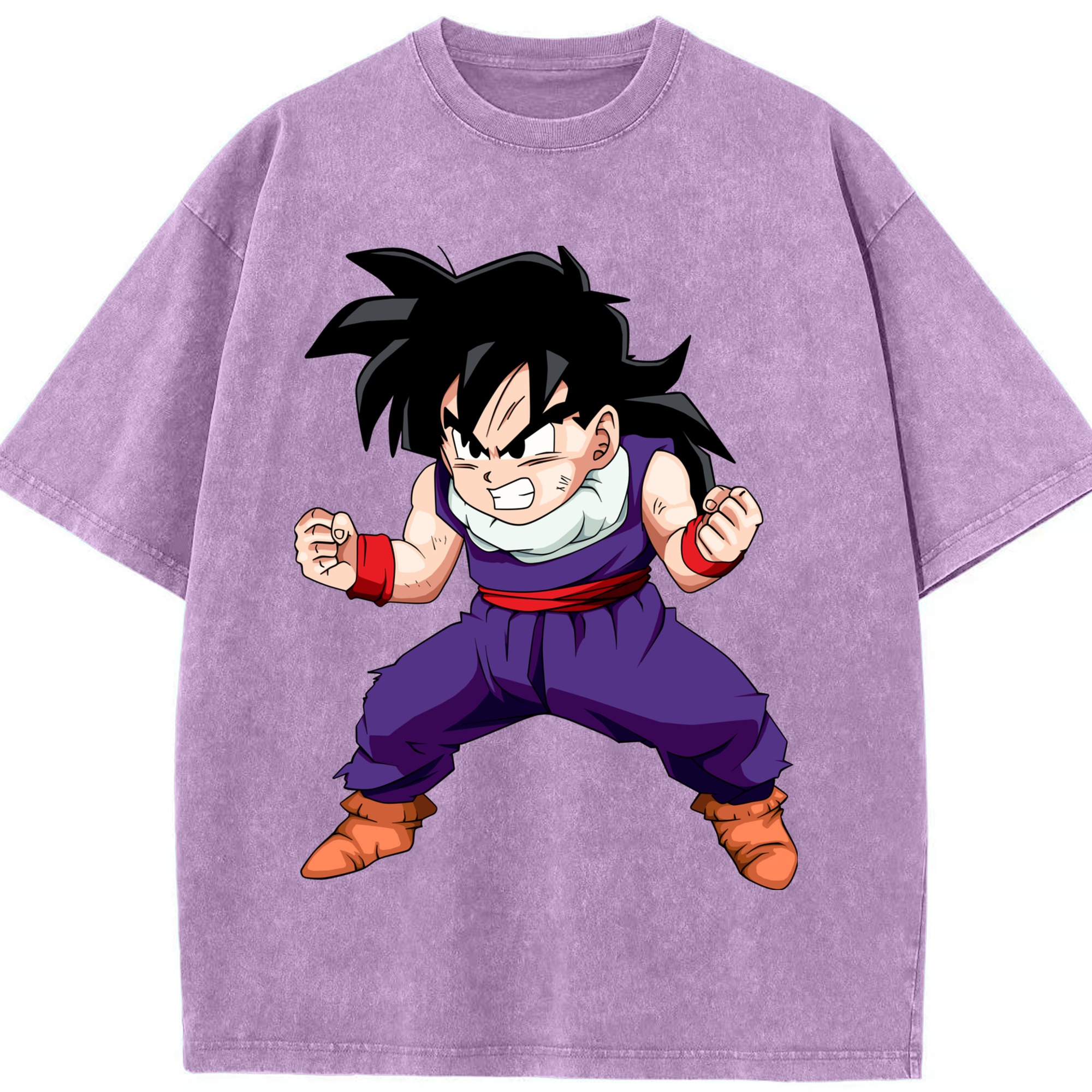 （画像用） ドラゴンボール 孫 悟飯（そんごはん）DRAGON BALL Son Gohan 綿100% ヴィンテージ風 半袖Tシャツ（フロントプリント）