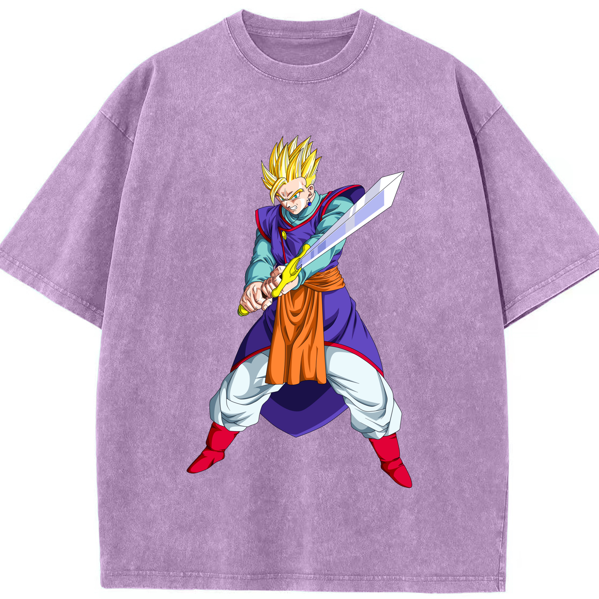 （画像用） ドラゴンボール 孫 悟飯（そんごはん）DRAGON BALL Son Gohan 綿100% ヴィンテージ風 半袖Tシャツ（フロントプリント）