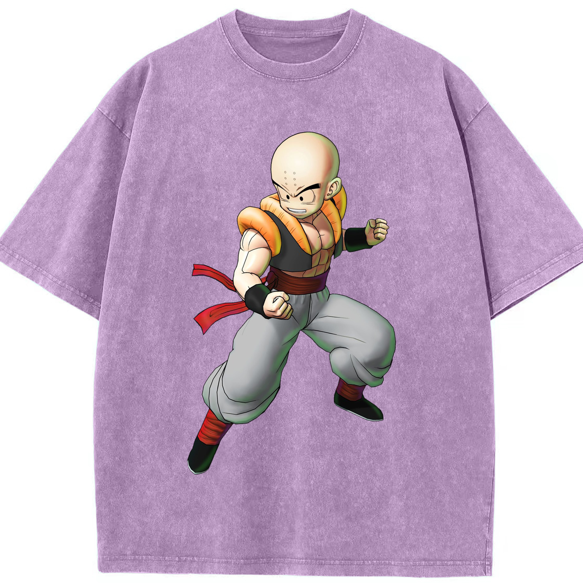 （画像用） ドラゴンボール クリリン DRAGON BALL krillin 綿100% ヴィンテージ風 半袖Tシャツ（フロントプリント）