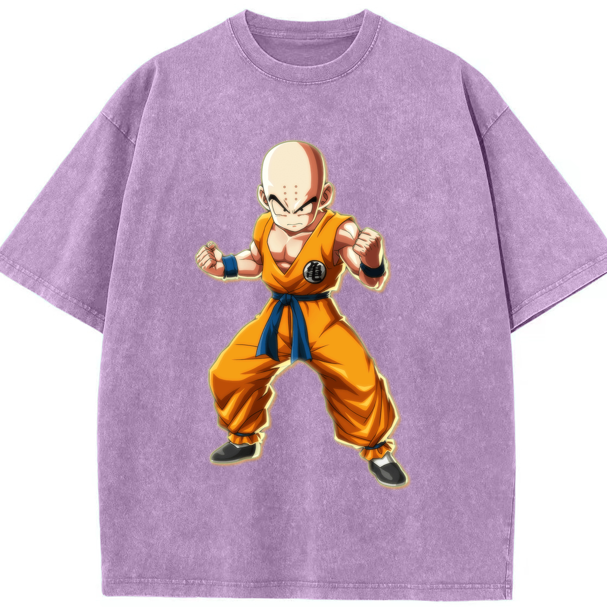 （画像用） ドラゴンボール クリリン DRAGON BALL krillin 綿100% ヴィンテージ風 半袖Tシャツ（フロントプリント）