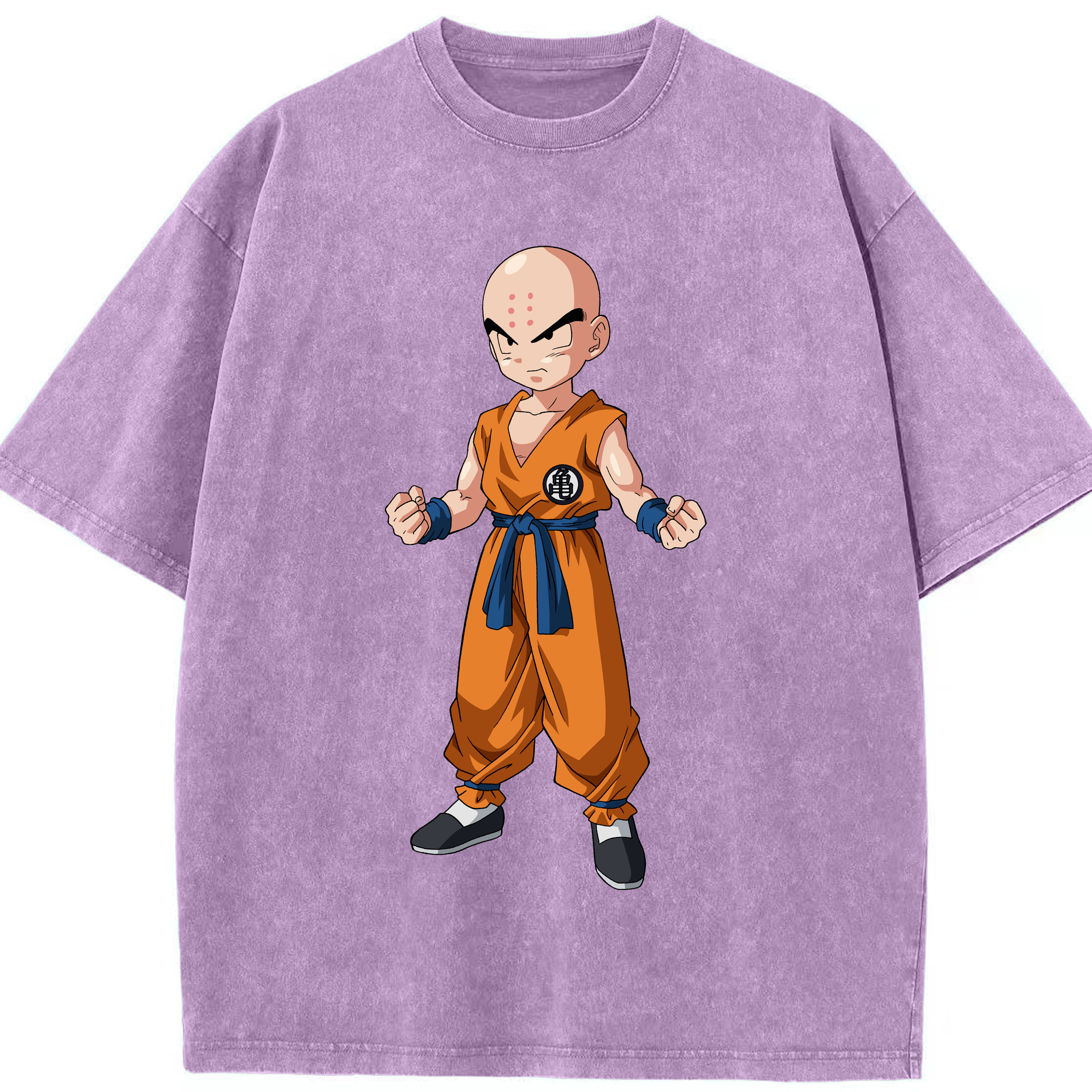 （画像用） ドラゴンボール クリリン DRAGON BALL krillin 綿100% ヴィンテージ風 半袖Tシャツ（フロントプリント）