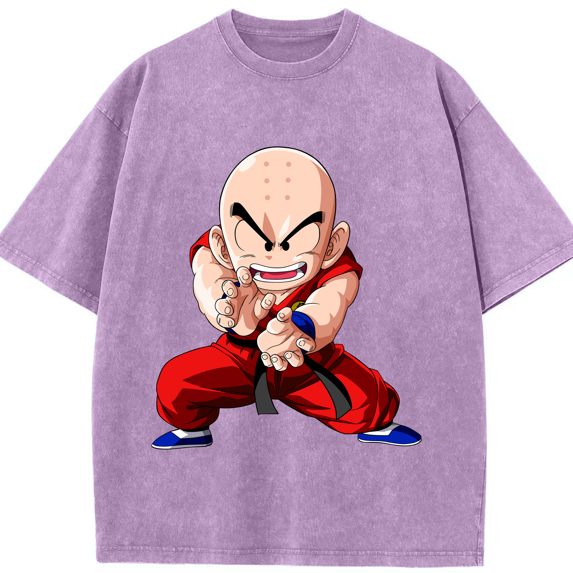 （画像用） ドラゴンボール クリリン DRAGON BALL krillin 綿100% ヴィンテージ風 半袖Tシャツ（フロントプリント）
