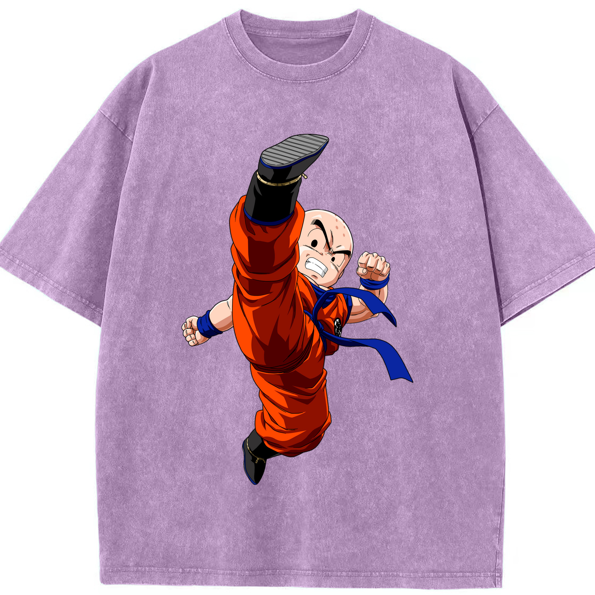 （画像用） ドラゴンボール クリリン DRAGON BALL krillin 綿100% ヴィンテージ風 半袖Tシャツ（フロントプリント）