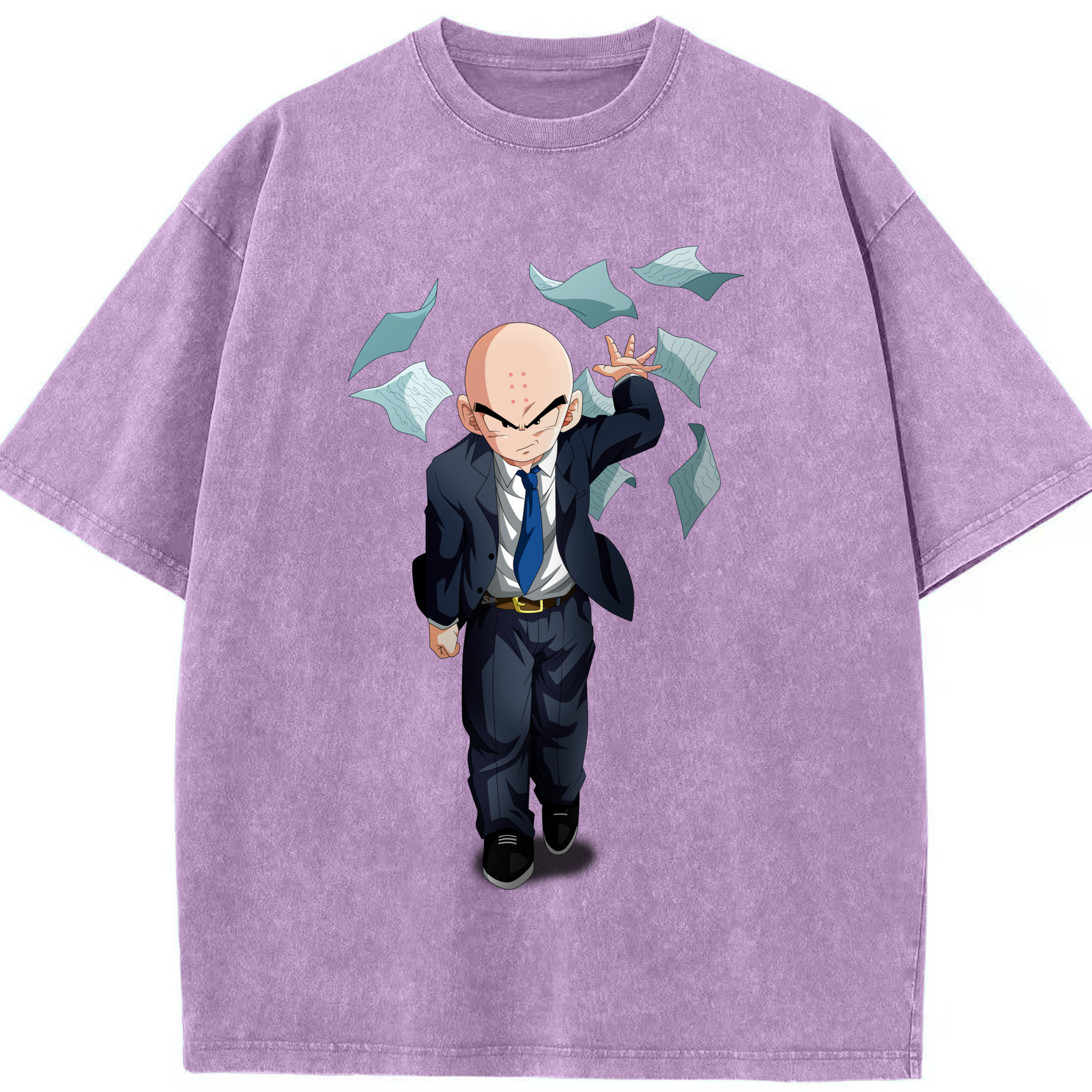 （画像用） ドラゴンボール クリリン DRAGON BALL krillin 綿100% ヴィンテージ風 半袖Tシャツ（フロントプリント）