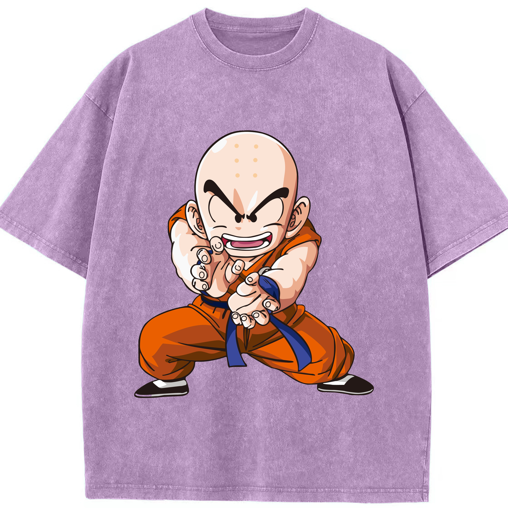 （画像用） ドラゴンボール クリリン DRAGON BALL krillin 綿100% ヴィンテージ風 半袖Tシャツ（フロントプリント）