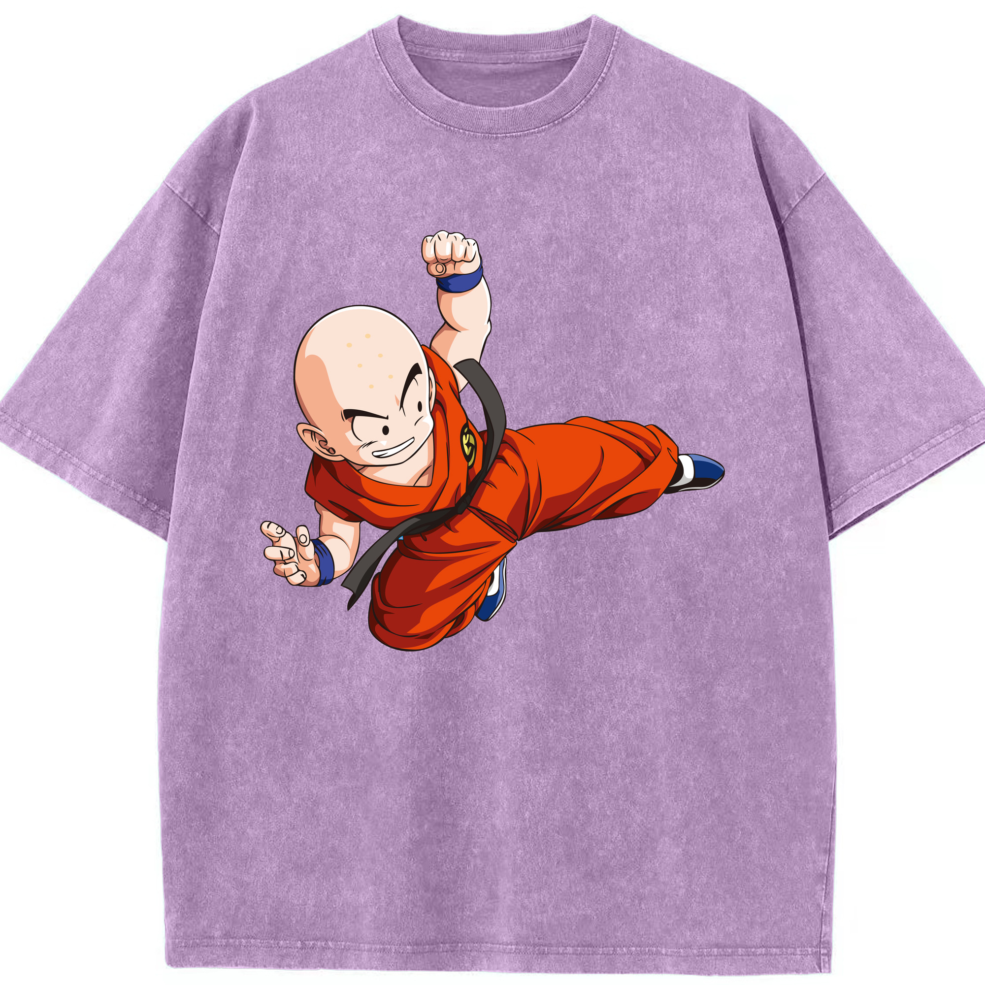 （画像用） ドラゴンボール クリリン DRAGON BALL krillin 綿100% ヴィンテージ風 半袖Tシャツ（フロントプリント）