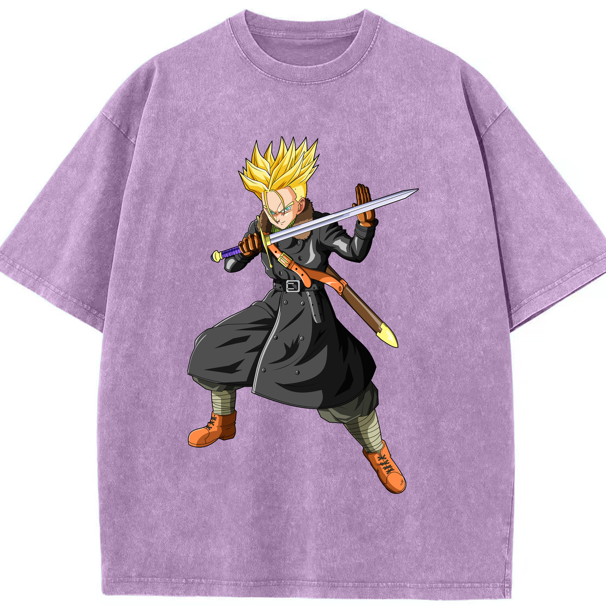 （画像用） ドラゴンボール トランクス（Torankusu）DRAGON BALL Trunks 綿100% ヴィンテージ風 半袖Tシャツ（フロントプリント）