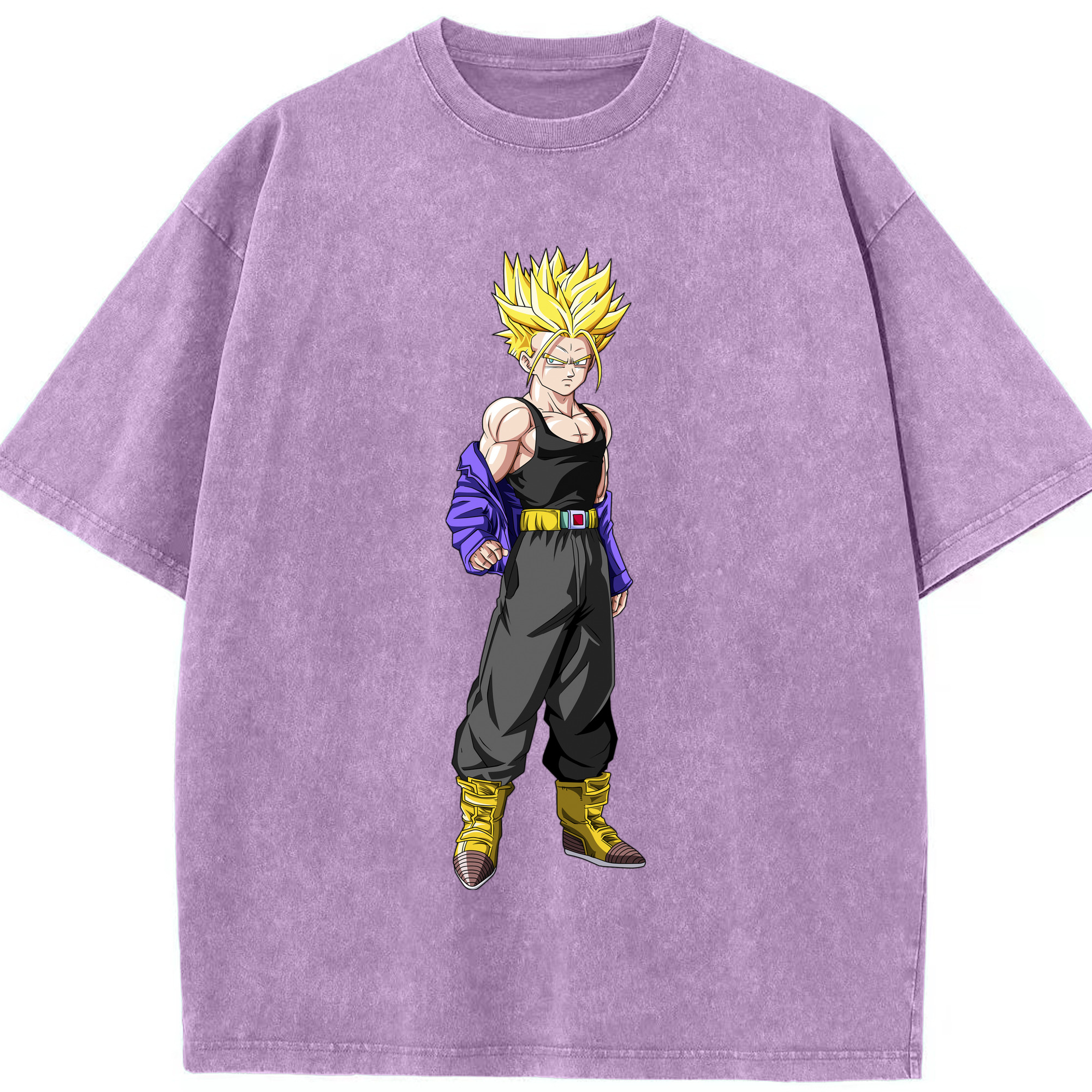 （画像用） ドラゴンボール トランクス（Torankusu）DRAGON BALL Trunks 綿100% ヴィンテージ風 半袖Tシャツ（フロントプリント）