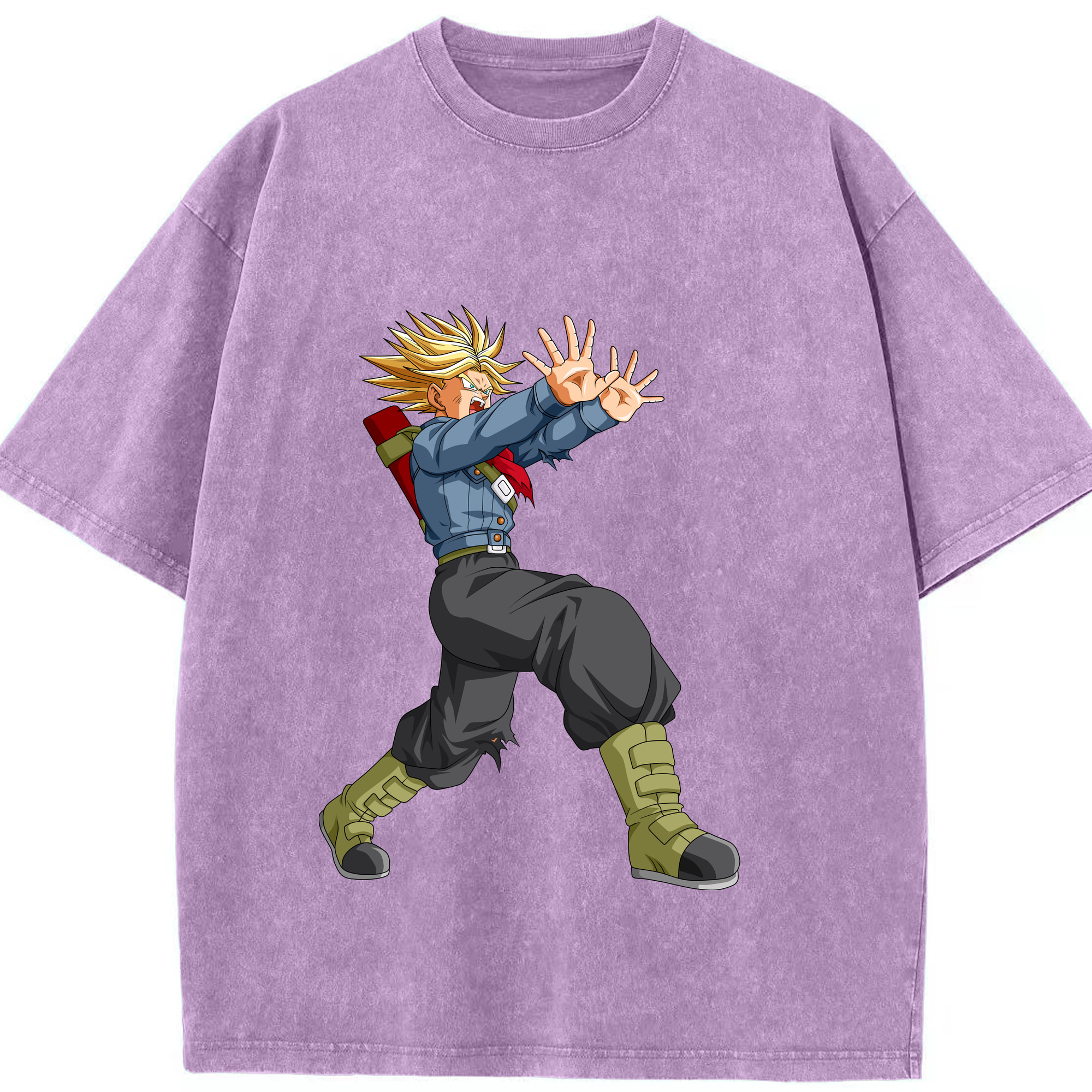 （画像用） ドラゴンボール トランクス（Torankusu）DRAGON BALL Trunks 綿100% ヴィンテージ風 半袖Tシャツ（フロントプリント）