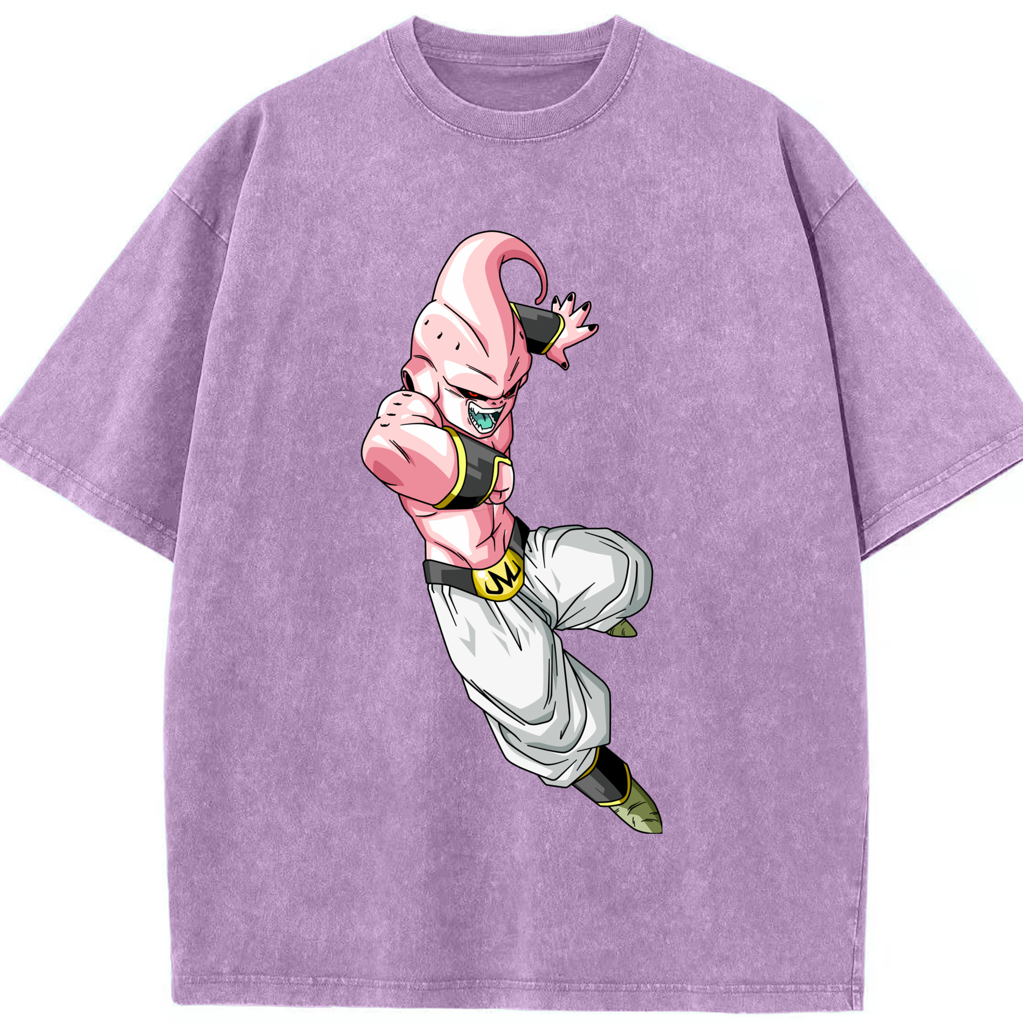 ドラゴンボール 魔人ブウ DRAGON BALL Majin Buu 綿100% ヴィンテージ風 半袖Tシャツ（フロントプリント）