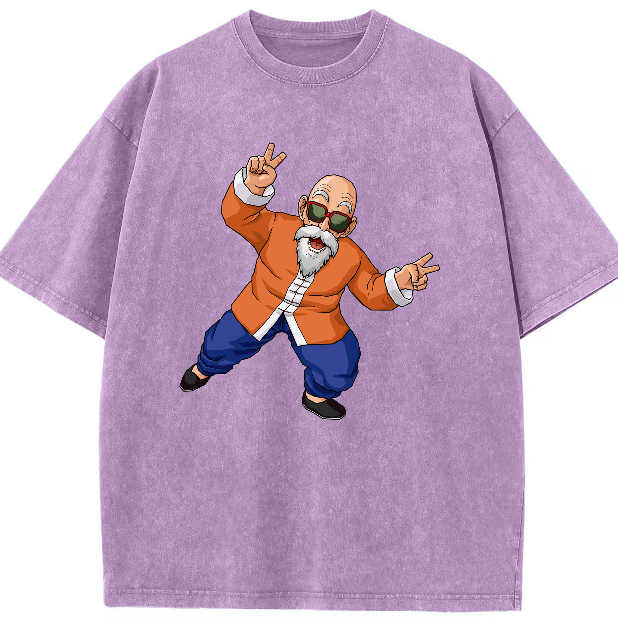（画像用） ドラゴンボール 亀仙人（かめせんにん） DRAGON BALL Master Roshi Kame Sennin 綿100% ヴィンテージ風 半袖Tシャツ（フロントプリント）
