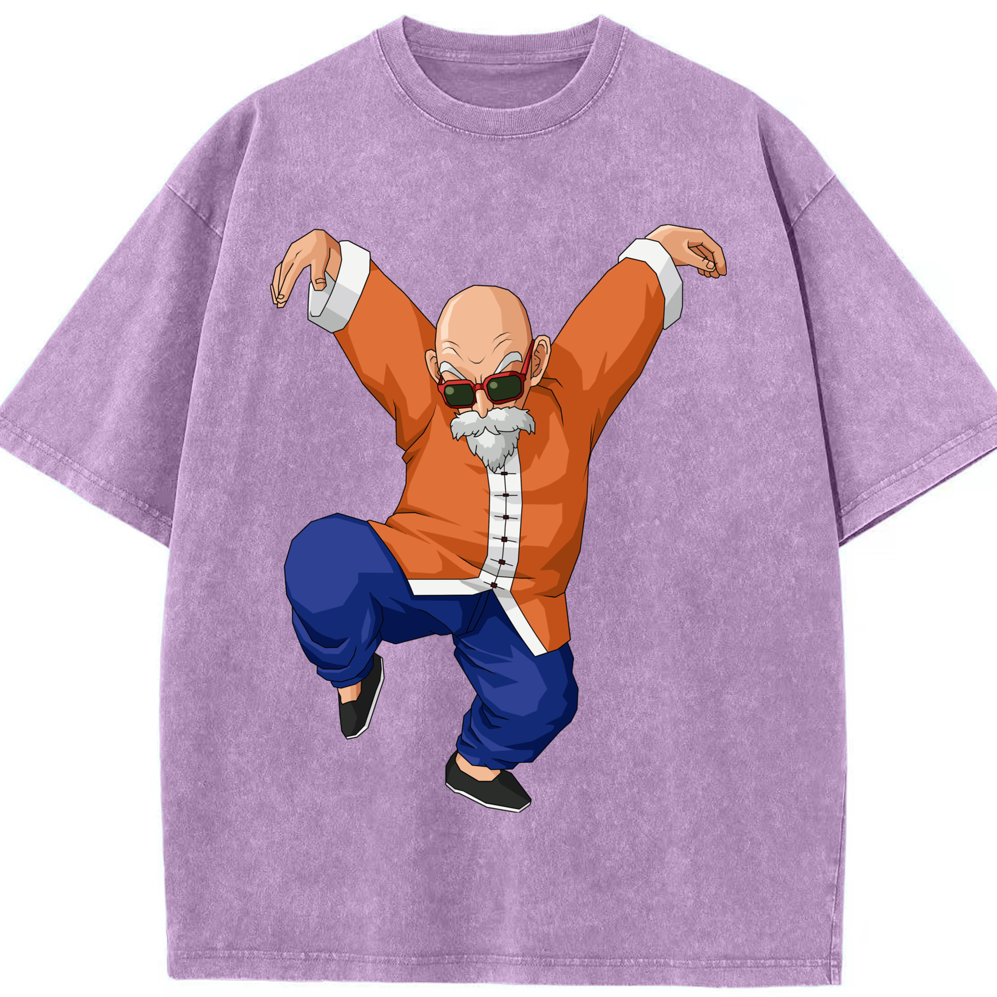 （画像用） ドラゴンボール 亀仙人（かめせんにん） DRAGON BALL Master Roshi Kame Sennin 綿100% ヴィンテージ風 半袖Tシャツ（フロントプリント）