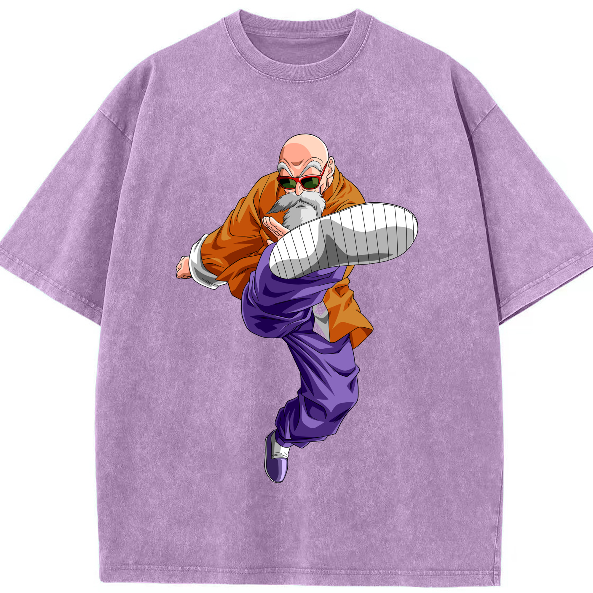 （画像用） ドラゴンボール 亀仙人（かめせんにん） DRAGON BALL Master Roshi Kame Sennin 綿100% ヴィンテージ風 半袖Tシャツ（フロントプリント）