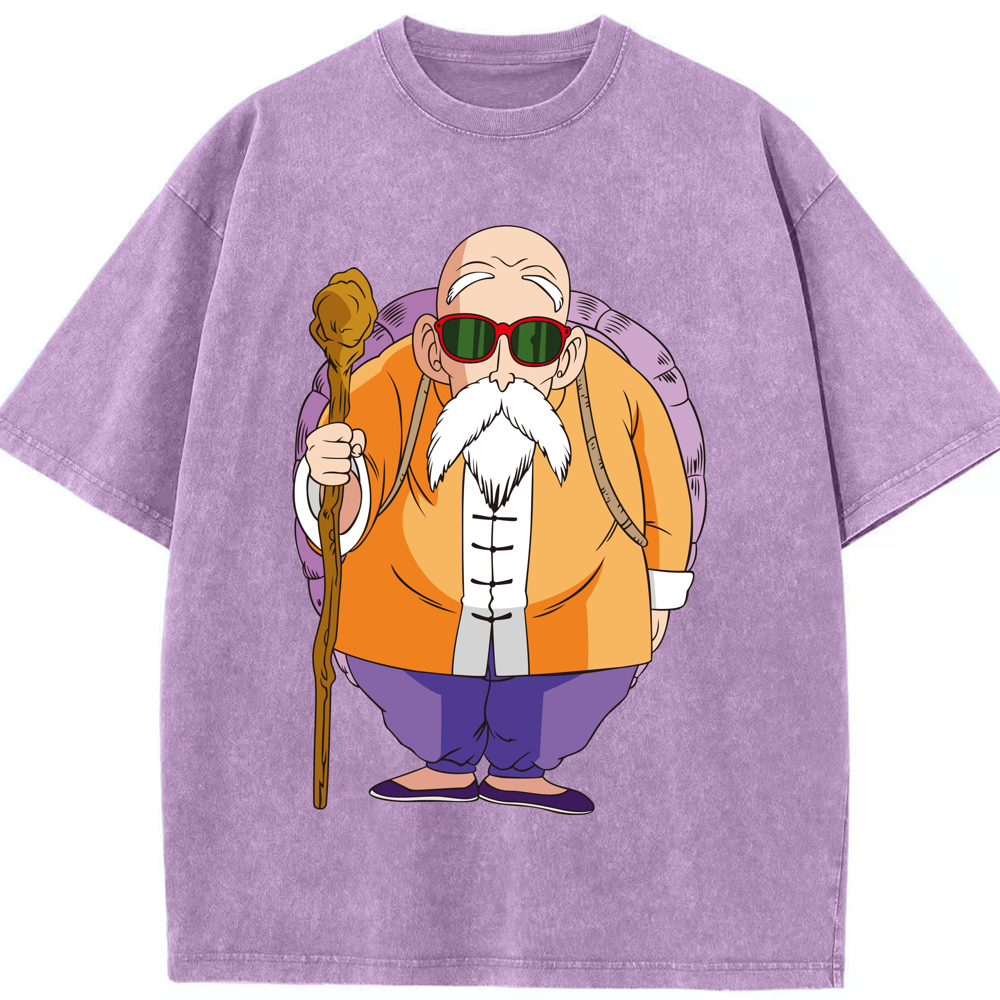 （画像用） ドラゴンボール 亀仙人（かめせんにん） DRAGON BALL Master Roshi Kame Sennin 綿100% ヴィンテージ風 半袖Tシャツ（フロントプリント）