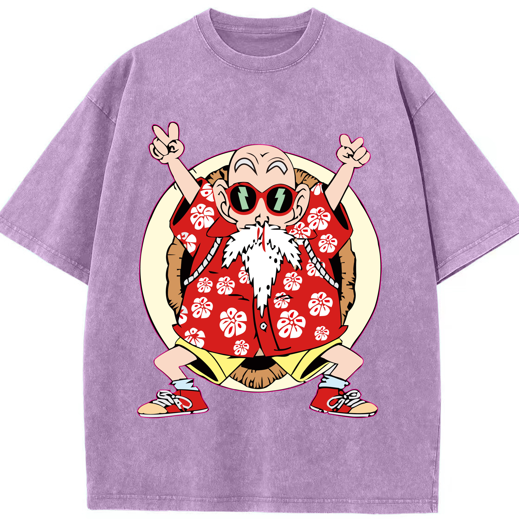 （画像用） ドラゴンボール 亀仙人（かめせんにん） DRAGON BALL Master Roshi Kame Sennin 綿100% ヴィンテージ風 半袖Tシャツ（フロントプリント）