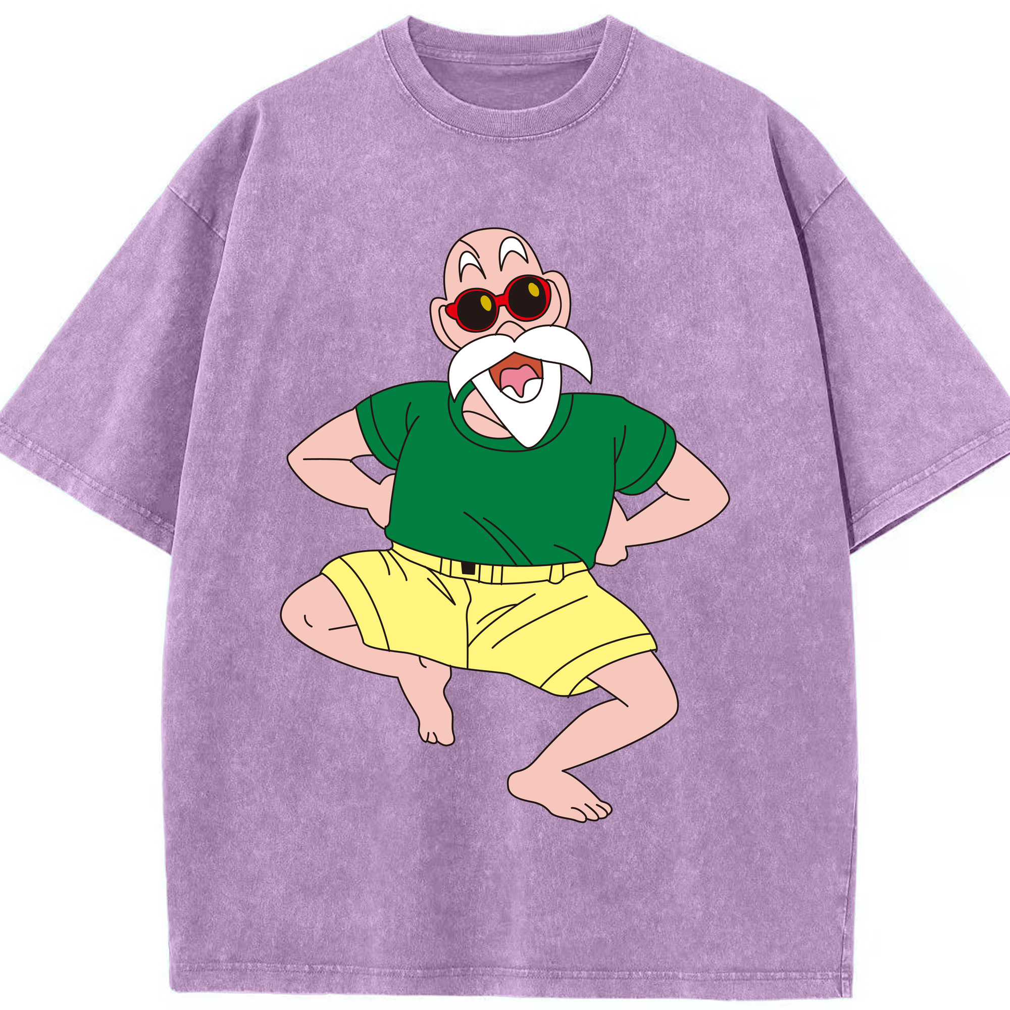 （画像用） ドラゴンボール 亀仙人（かめせんにん） DRAGON BALL Master Roshi Kame Sennin 綿100% ヴィンテージ風 半袖Tシャツ（フロントプリント）