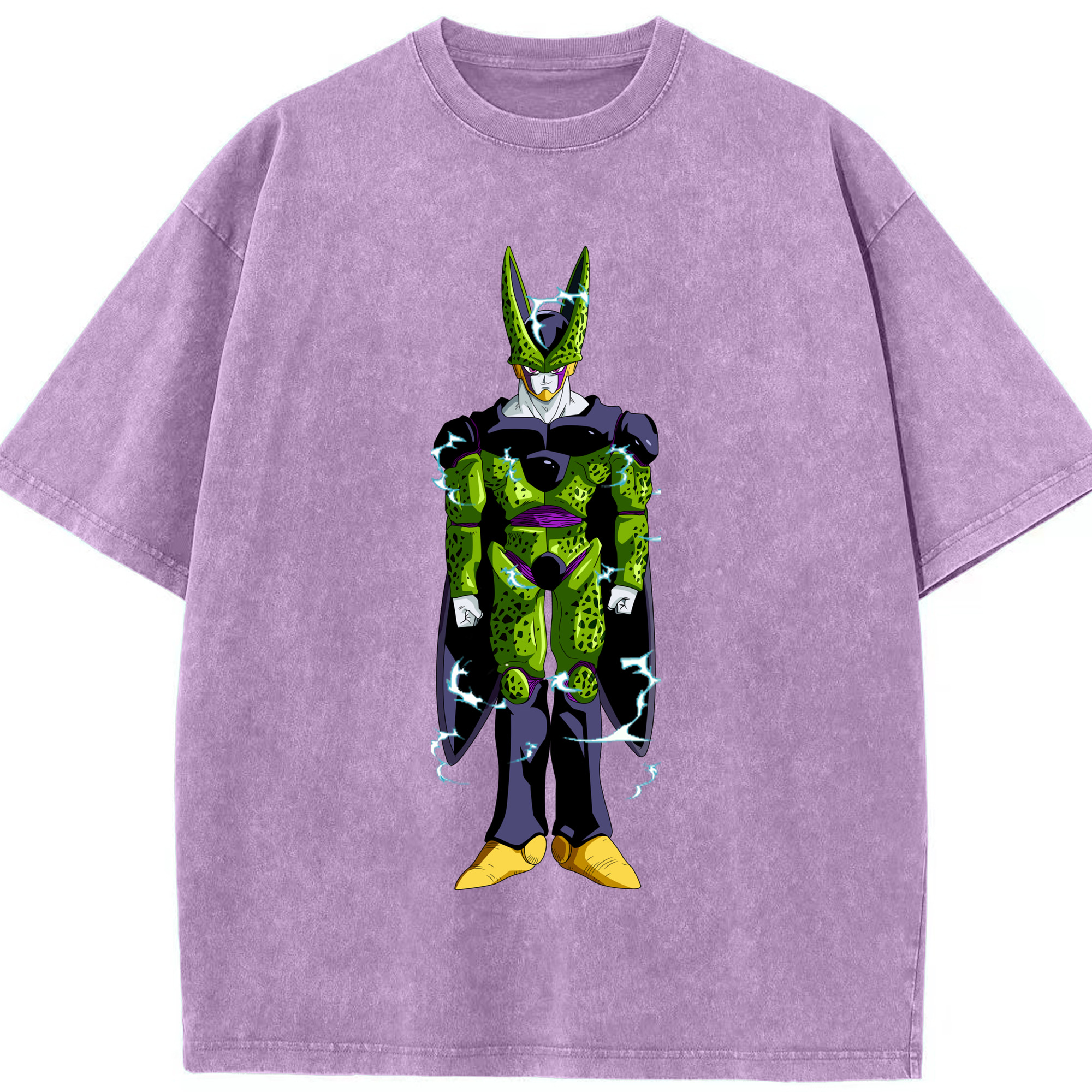 （画像用） ドラゴンボール セル DRAGON BALL Cell 綿100% ヴィンテージ風 半袖Tシャツ（フロントプリント）
