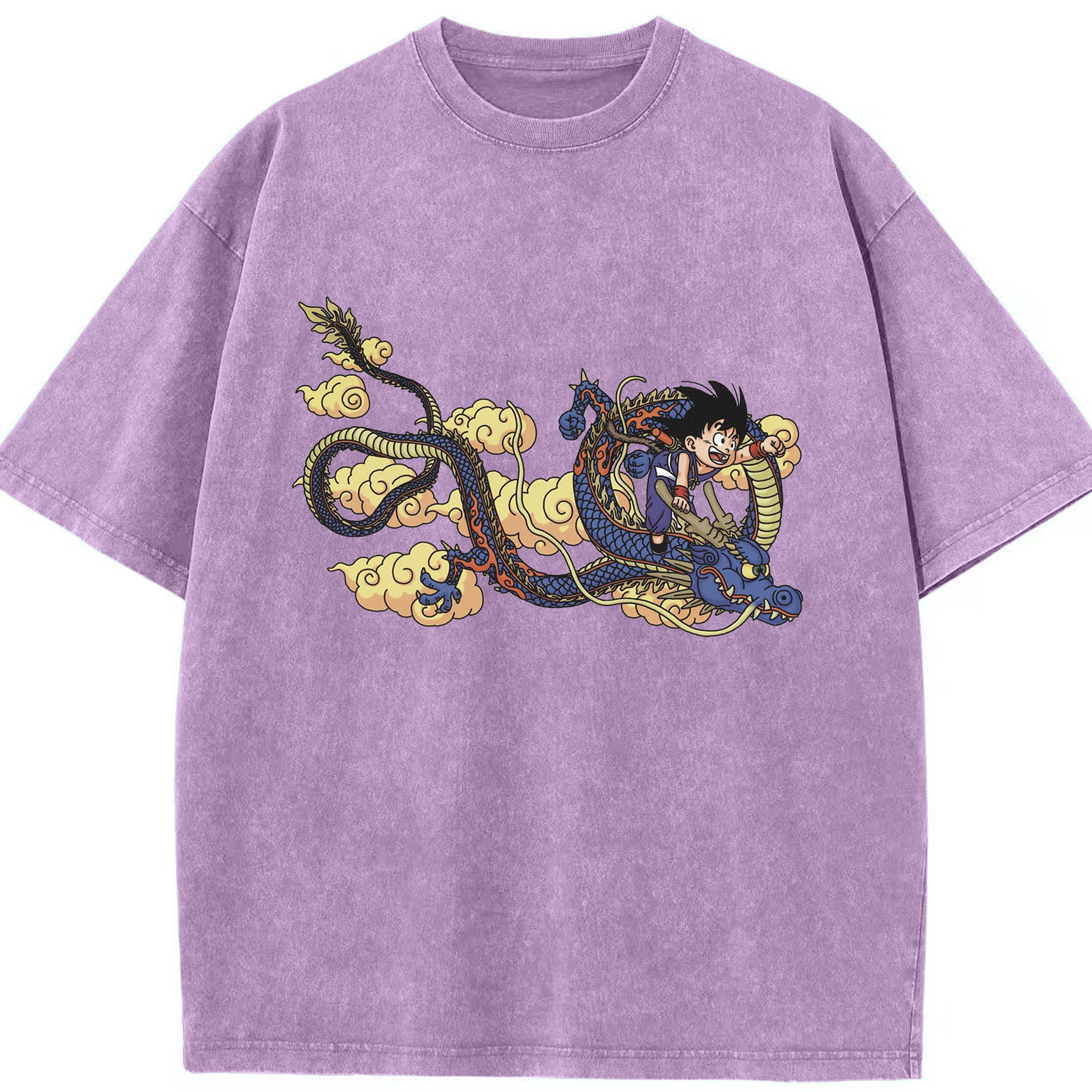 （画像用） ドラゴンボール 神龍 シェンロン DRAGON BALL Shenron 綿100% ヴィンテージ風 半袖Tシャツ（フロントプリント）