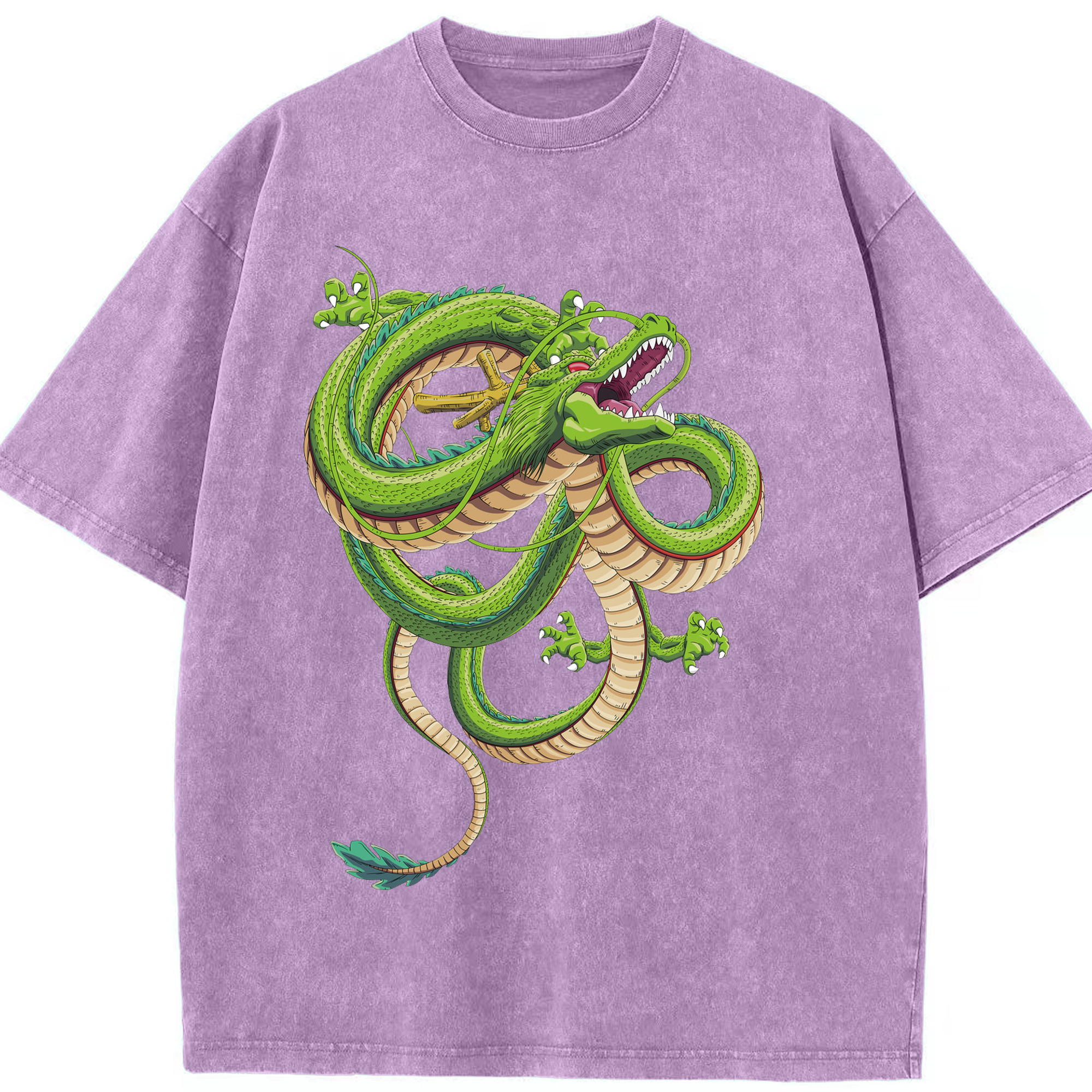 （画像用） ドラゴンボール 神龍 シェンロン DRAGON BALL Shenron 綿100% ヴィンテージ風 半袖Tシャツ（フロントプリント）