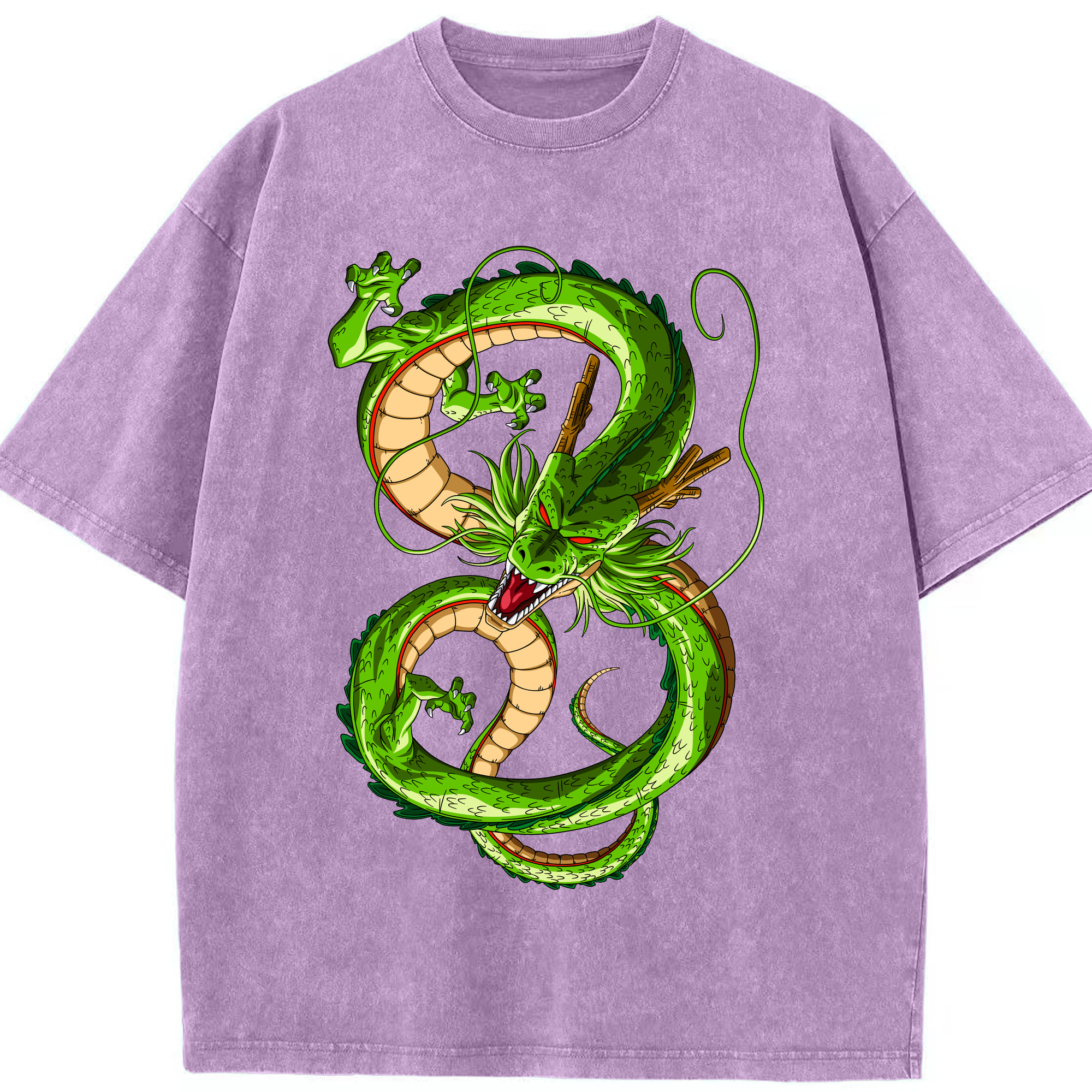 （画像用） ドラゴンボール 神龍 シェンロン DRAGON BALL Shenron 綿100% ヴィンテージ風 半袖Tシャツ（フロントプリント）