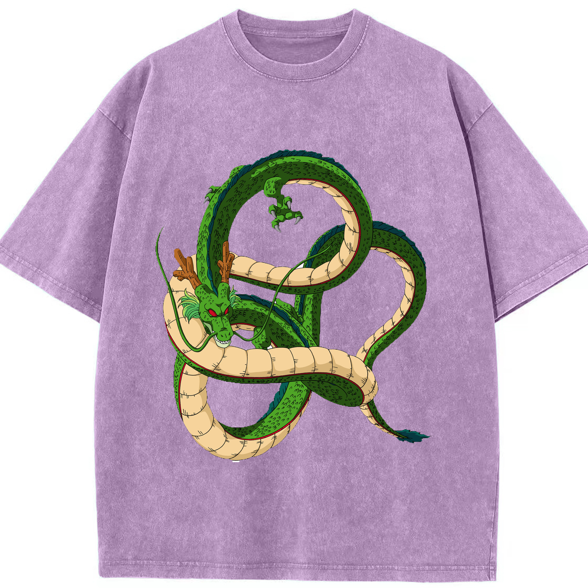 （画像用） ドラゴンボール 神龍 シェンロン DRAGON BALL Shenron 綿100% ヴィンテージ風 半袖Tシャツ（フロントプリント）