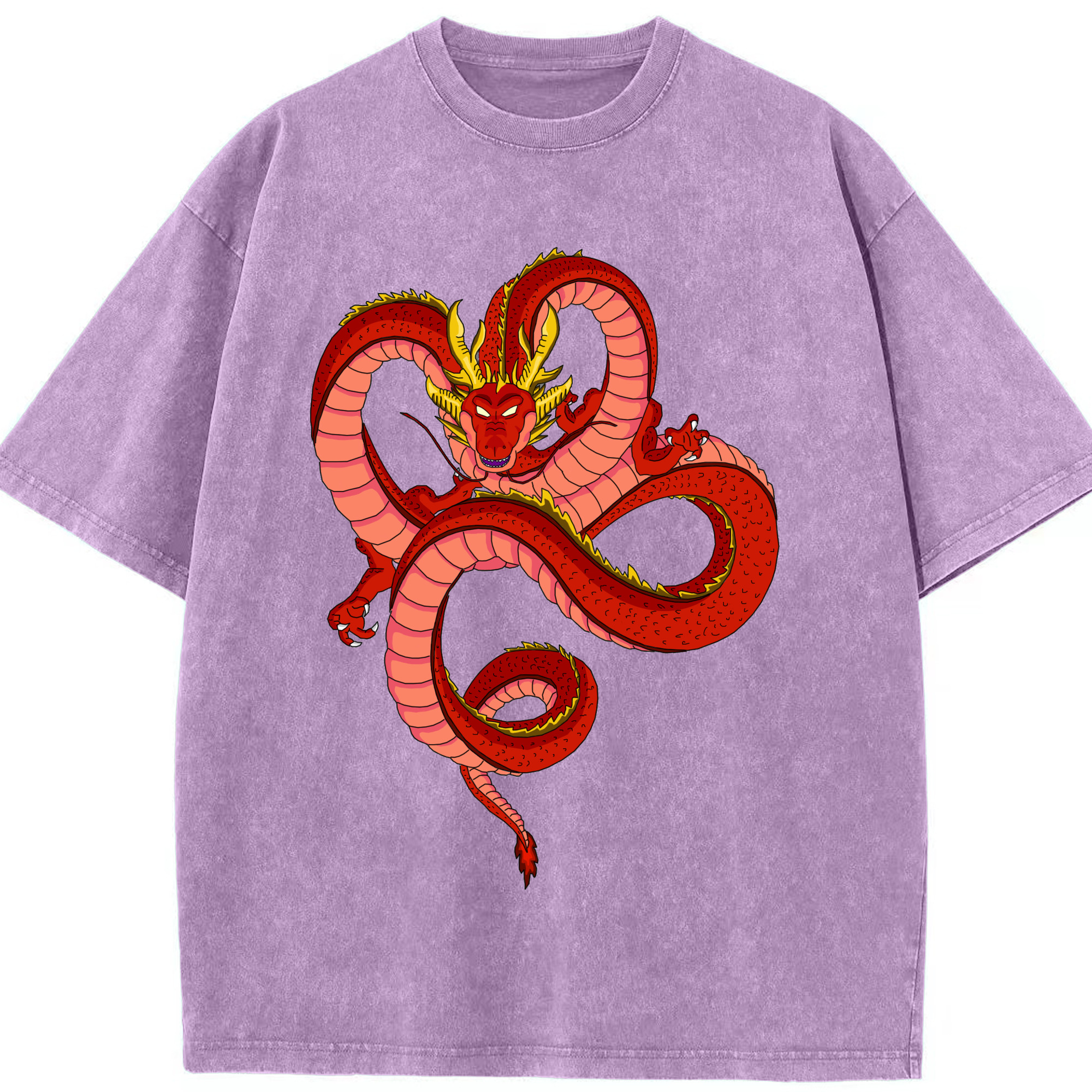（画像用） ドラゴンボール 神龍 シェンロン DRAGON BALL Shenron 綿100% ヴィンテージ風 半袖Tシャツ（フロントプリント）