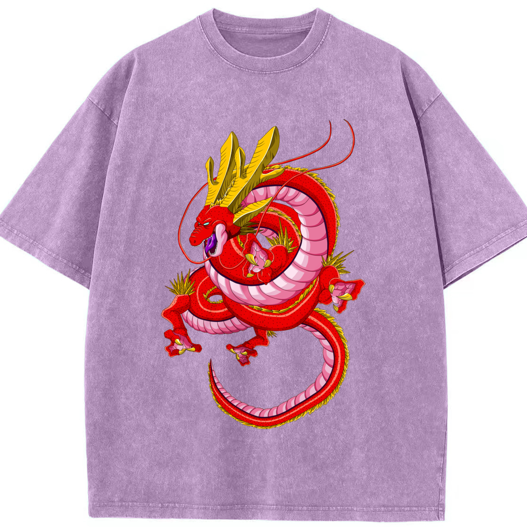 （画像用） ドラゴンボール 神龍 シェンロン DRAGON BALL Shenron 綿100% ヴィンテージ風 半袖Tシャツ（フロントプリント）