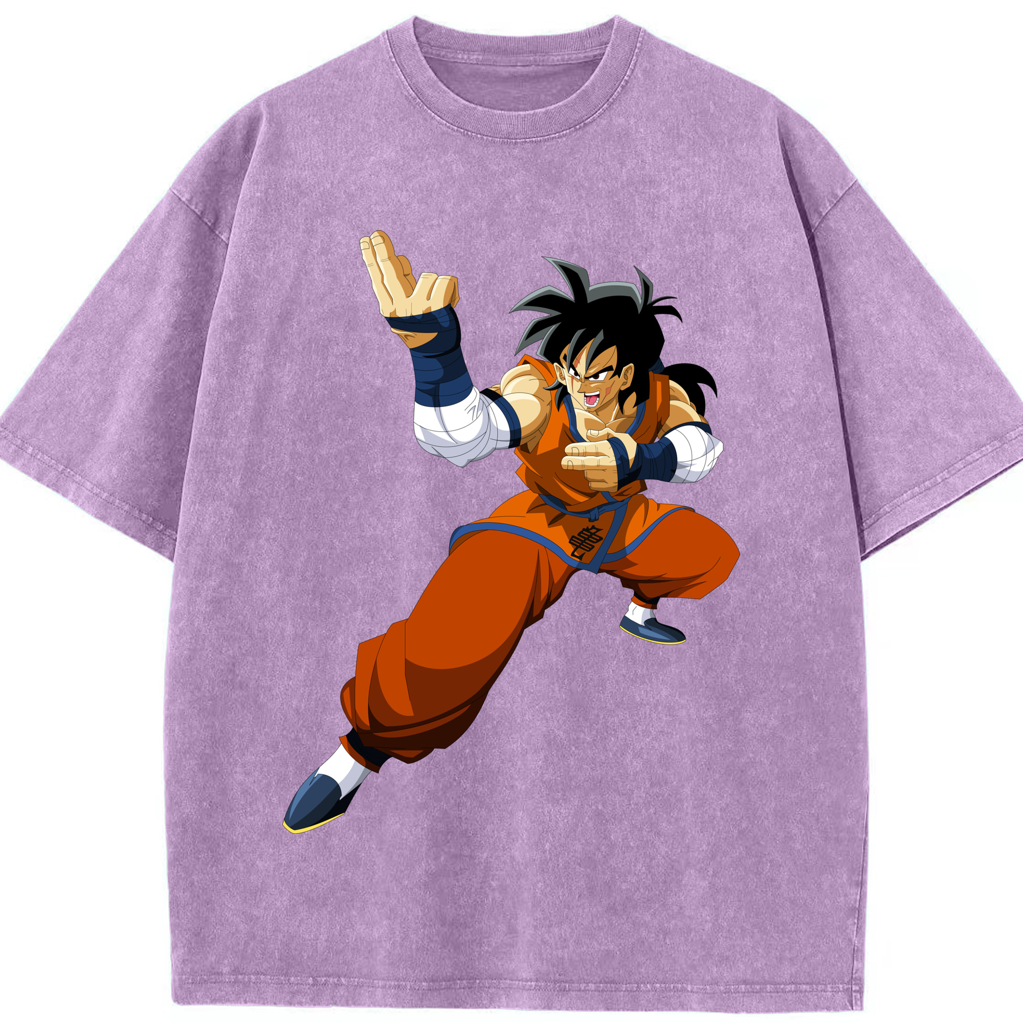 （画像用） ドラゴンボール ヤムチャ DRAGON BALL Yamcha 綿100% ヴィンテージ風 半袖Tシャツ（フロントプリント）