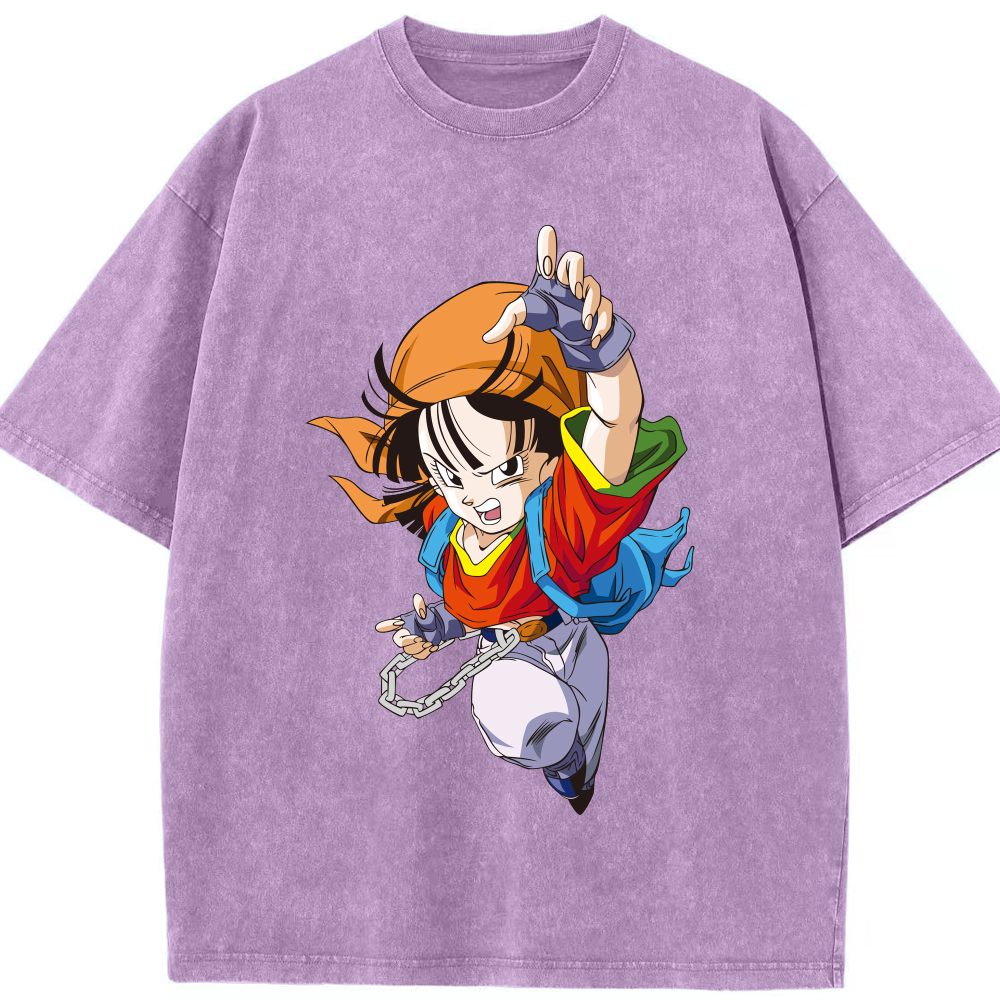 （画像用） ドラゴンボール パン DRAGON BALL Pan 綿100% ヴィンテージ風 半袖Tシャツ（フロントプリント）