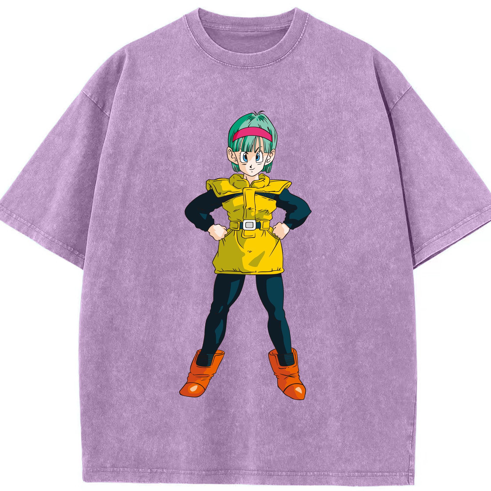（画像用） ドラゴンボール ブルマ DRAGON BALL Bulma 綿100% ヴィンテージ風 半袖Tシャツ（フロントプリント）