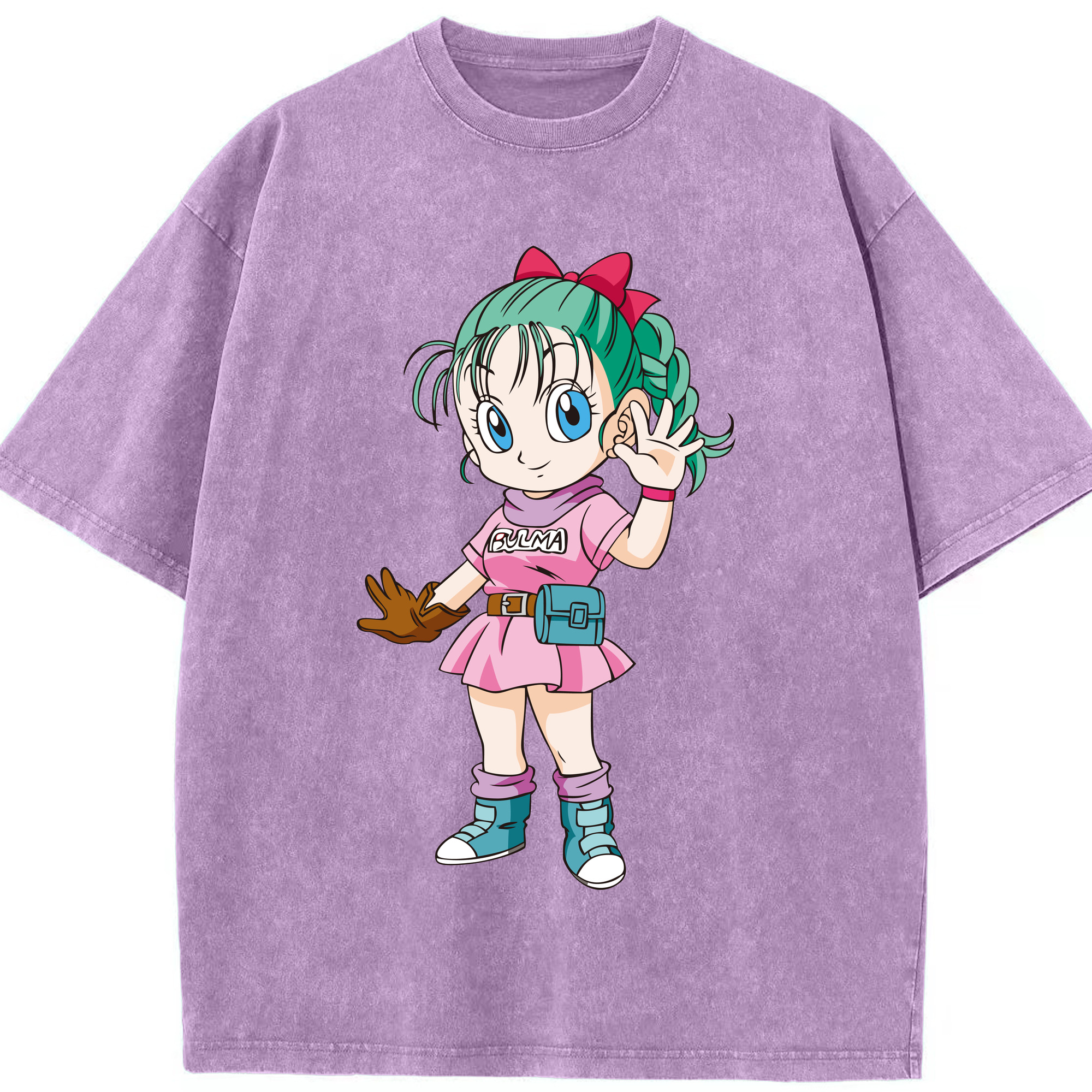 （画像用） ドラゴンボール ブルマ DRAGON BALL Bulma 綿100% ヴィンテージ風 半袖Tシャツ（フロントプリント）