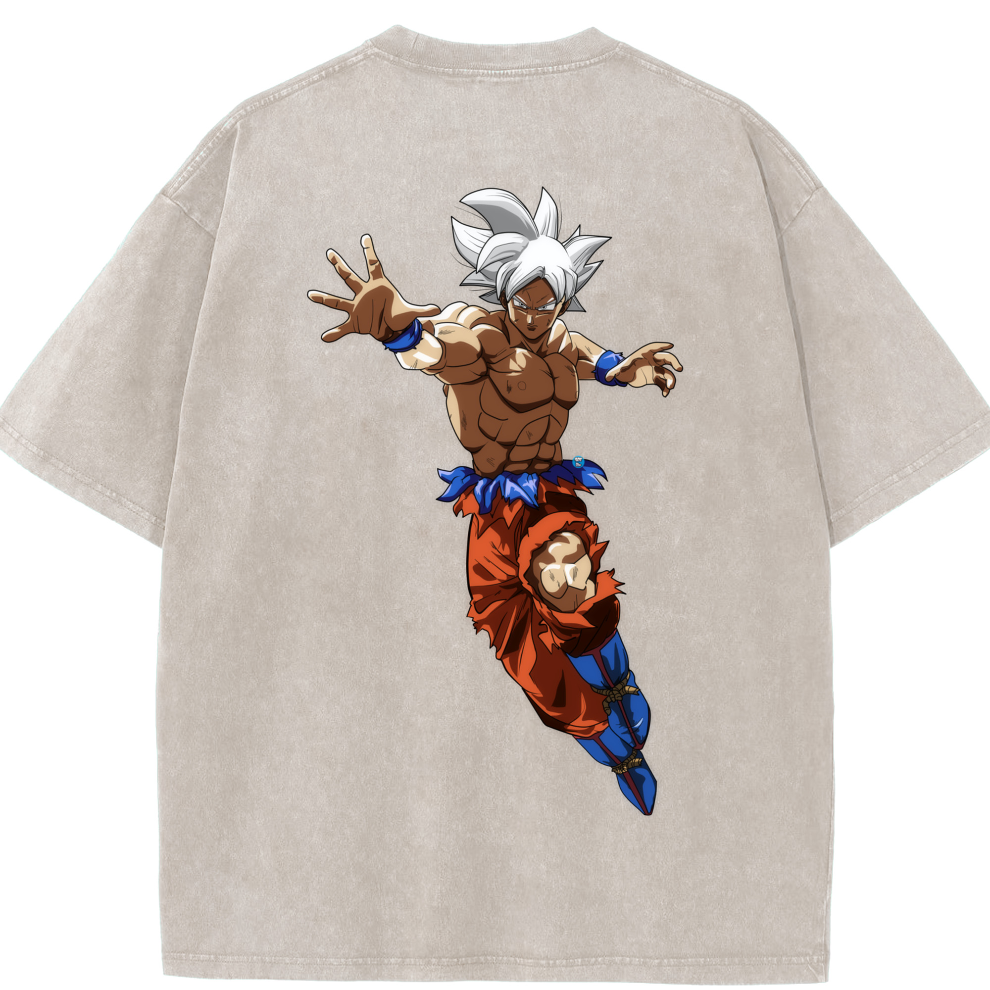 （画像用） ドラゴンボール 孫悟空（そん ごくう）Son Goku カカロット DRAGON BALL Kakarotto 綿100% ヴィンテージ風 半袖Tシャツ（背面プリント）