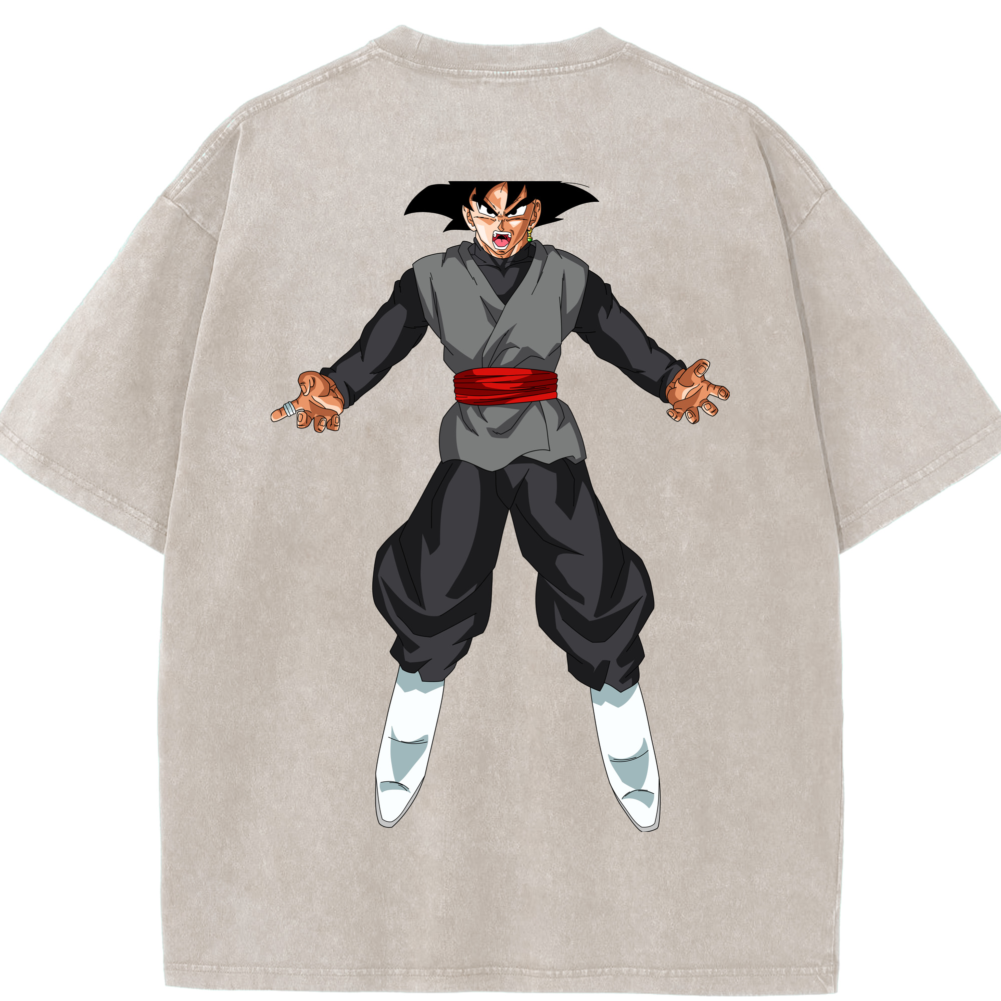 （画像用） ドラゴンボール ベジータ四世（Bejīta Yonsei）DRAGON BALL Vegeta IV 綿100% ヴィンテージ風 半袖Tシャツ（背面プリント）
