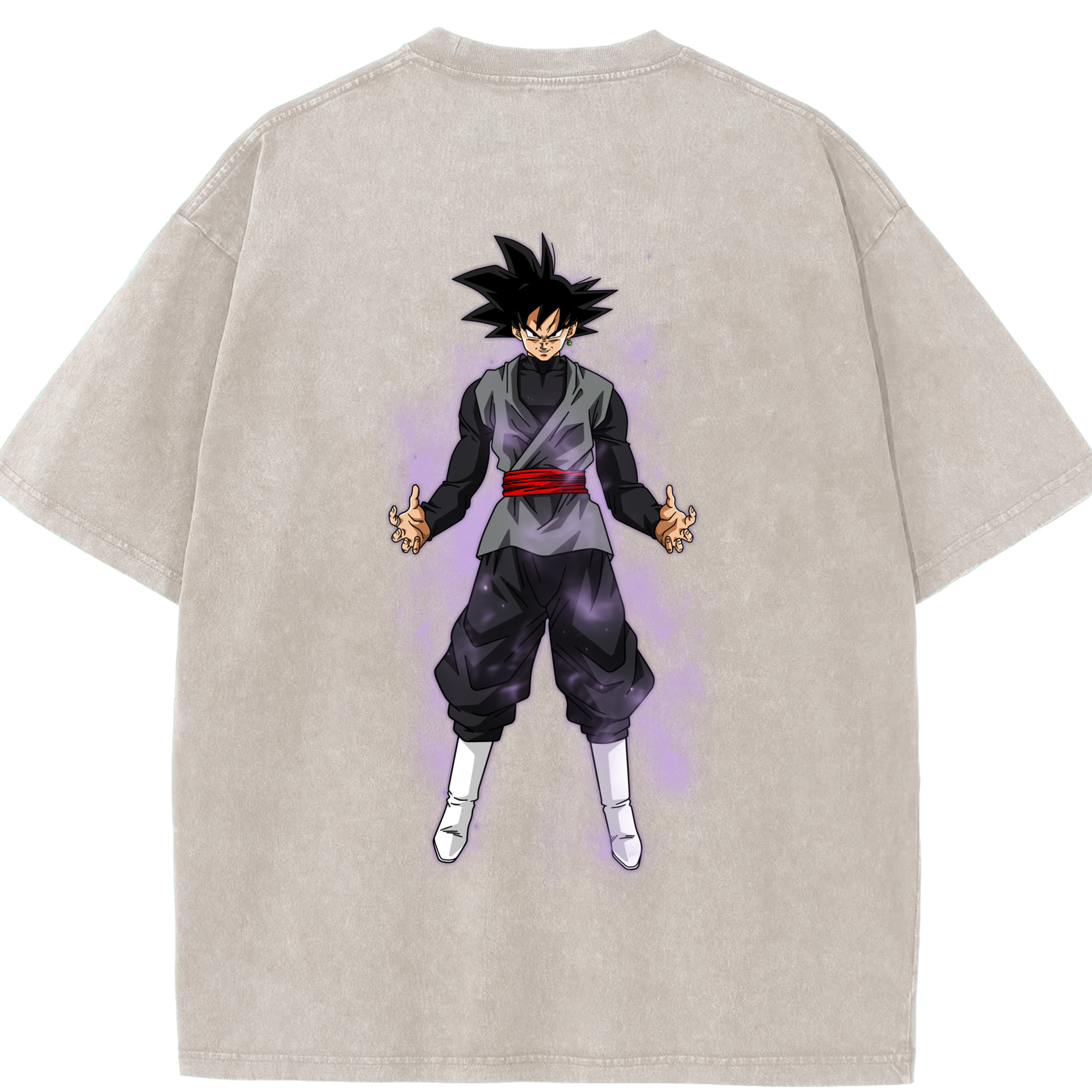 （画像用） ドラゴンボール ベジータ四世（Bejīta Yonsei）DRAGON BALL Vegeta IV 綿100% ヴィンテージ風 半袖Tシャツ（背面プリント）