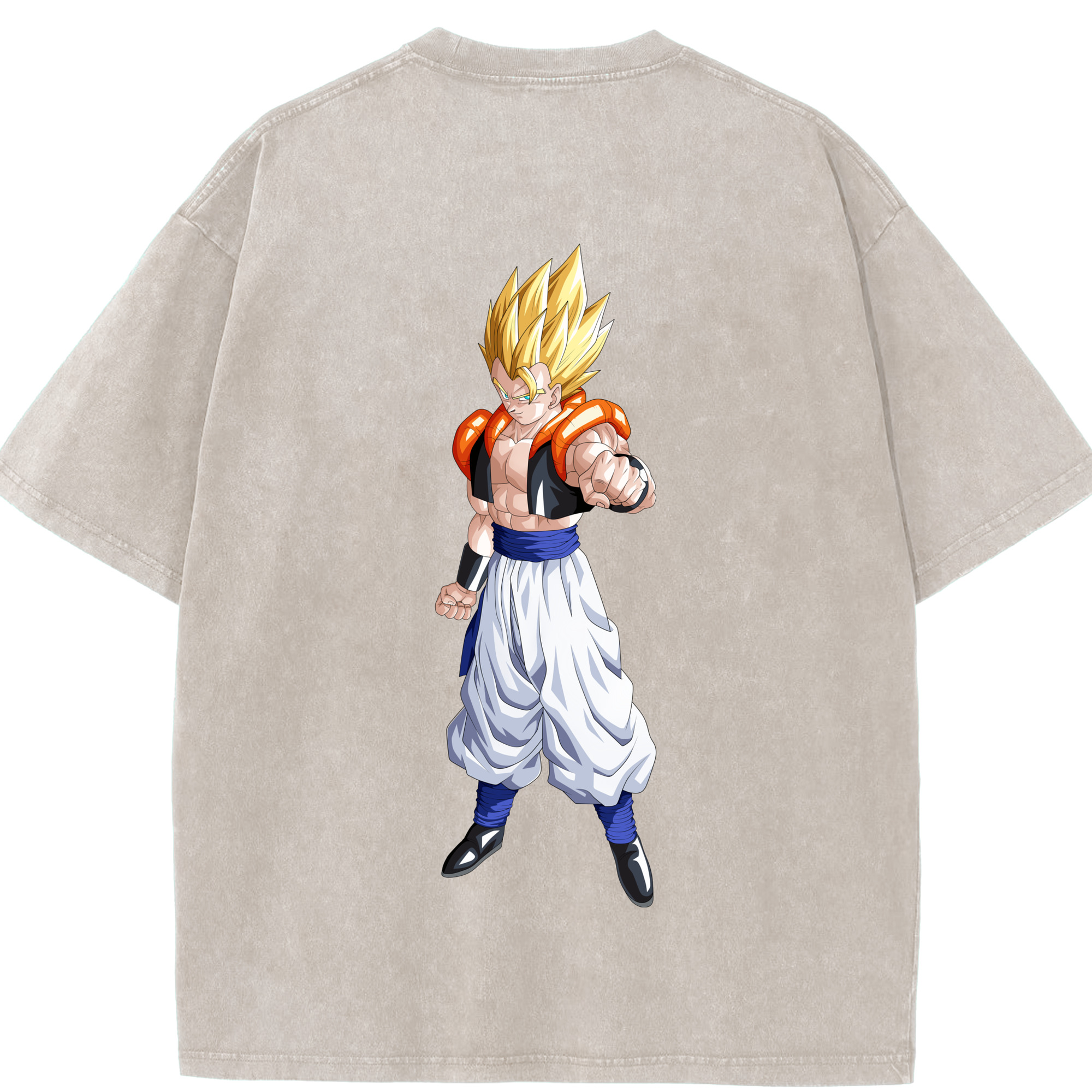 （画像用） ドラゴンボール ベジータ四世（Bejīta Yonsei）DRAGON BALL Vegeta IV 綿100% ヴィンテージ風 半袖Tシャツ（背面プリント）
